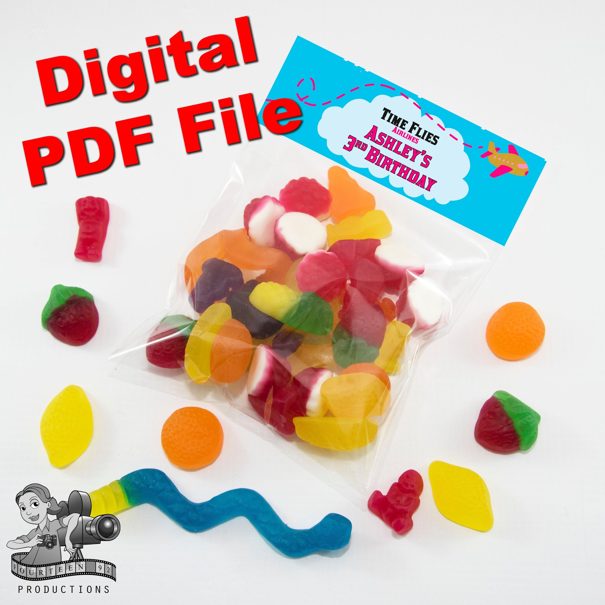 Time Flies; Pink & Gold