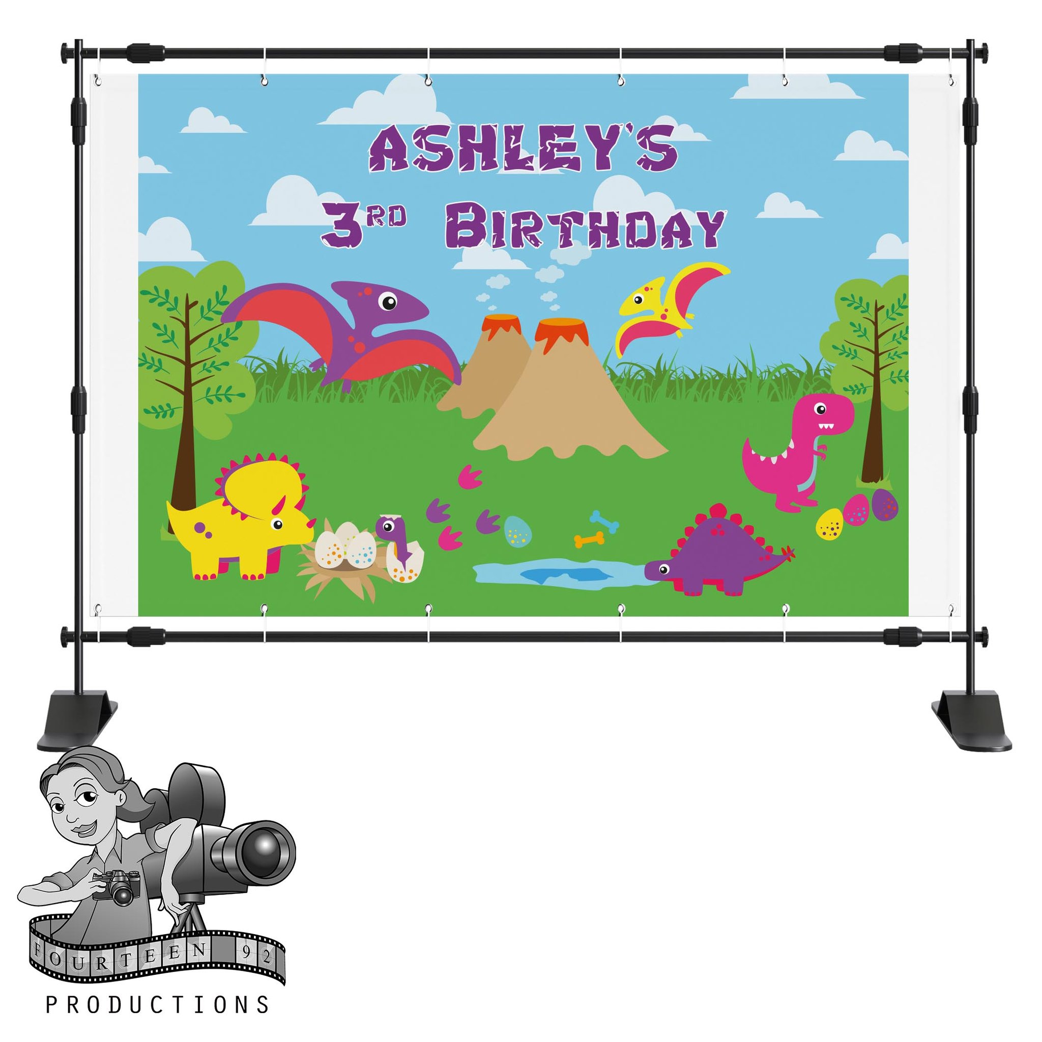 Dinosaurs; Pink & Purple