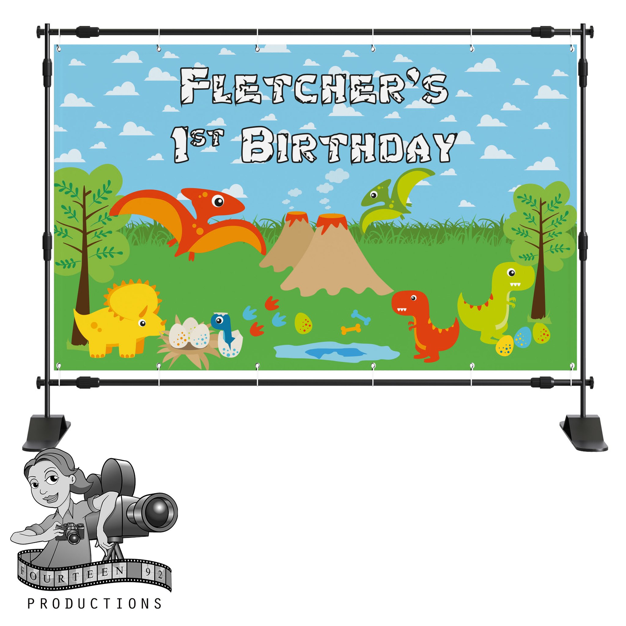 Dinosaurs; Orange & Green