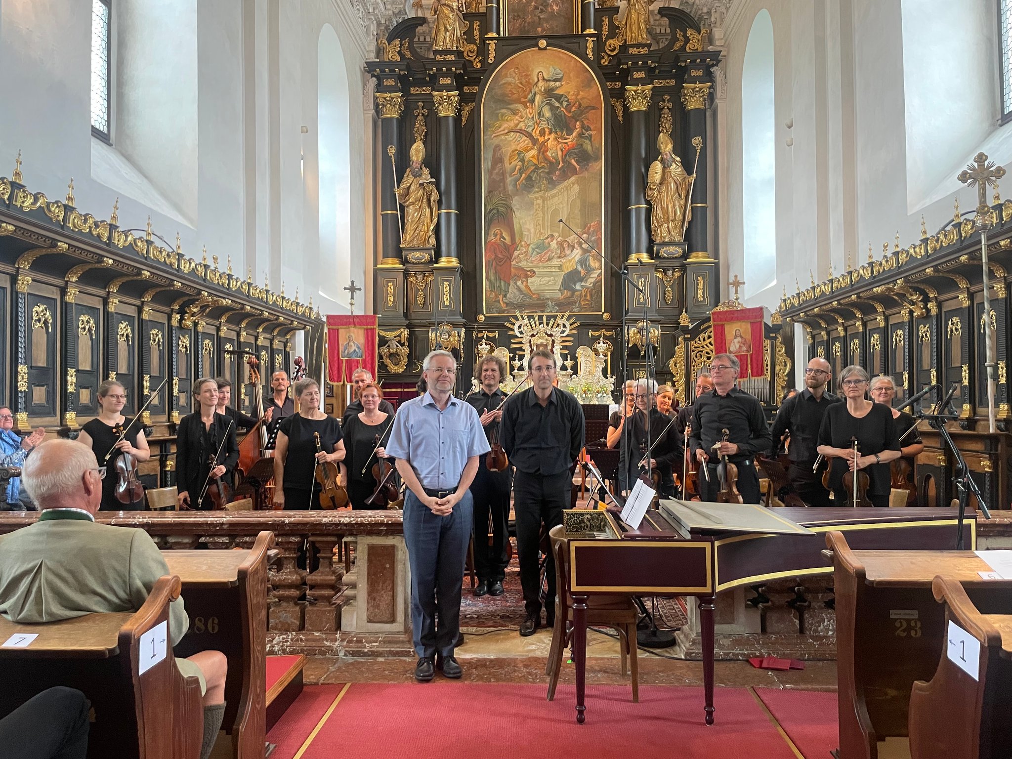 Komponist Helmut Schmidinger und Solist Erich Traxler, L’Orfeo Barockorchester © privat