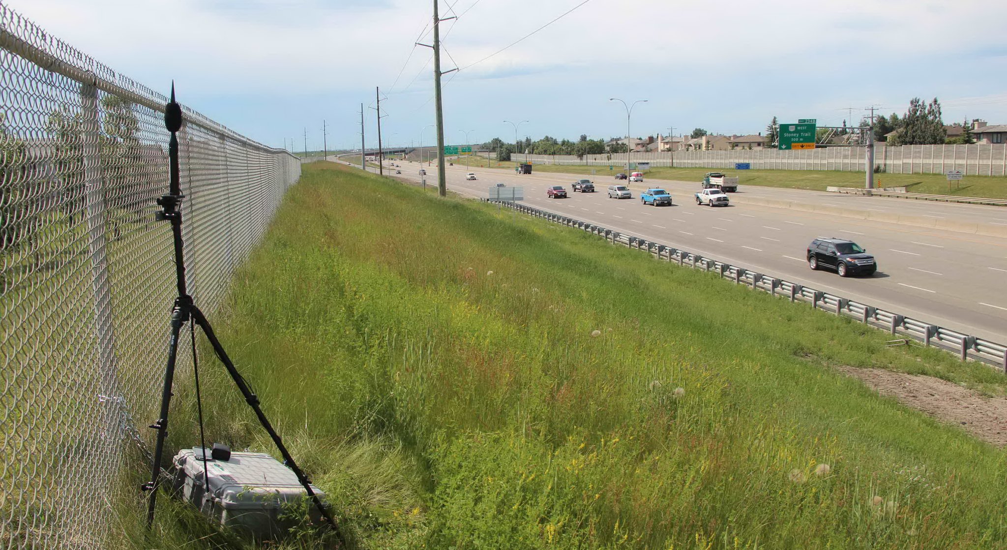 Noise Monitor Adjacent to Busy Roadway