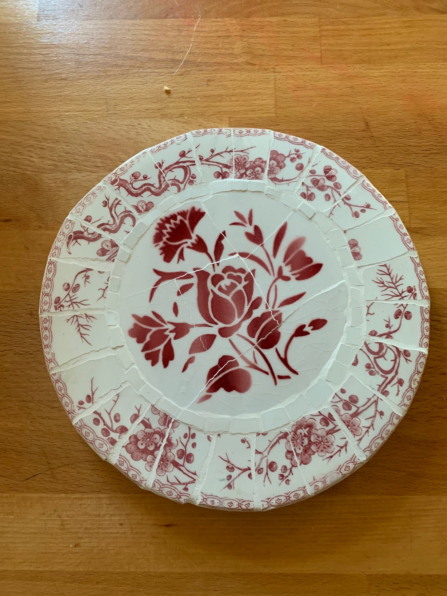 assiette reconstituée, voyez donc la dextérité, c'est pas aussi simple qu'on peu le croire,