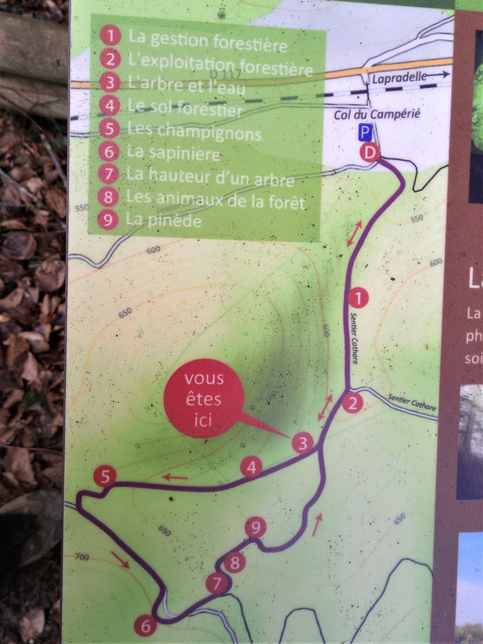 parcours du chemin de découverte