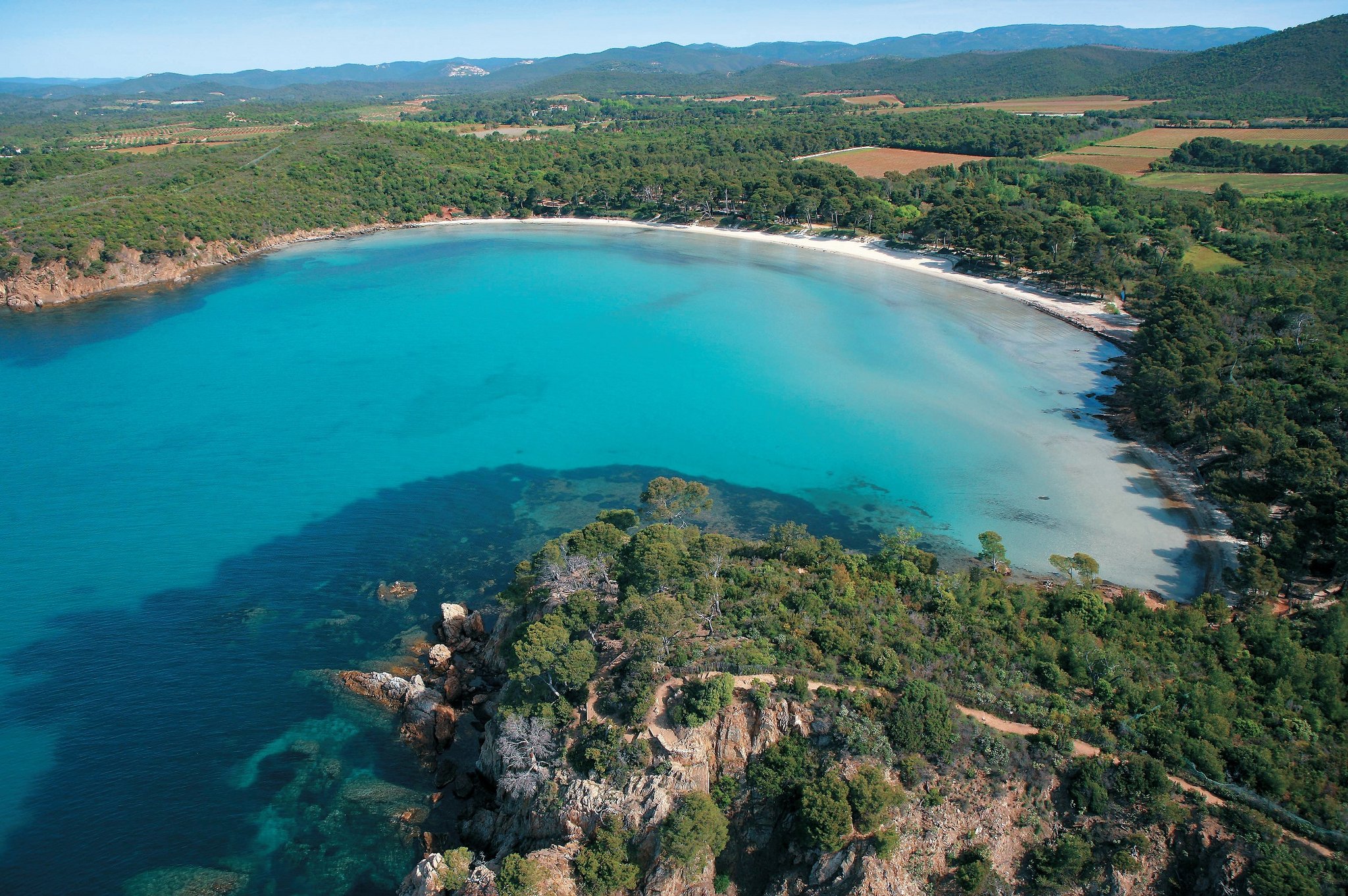 Plage de l'Estagnol vue du ciel