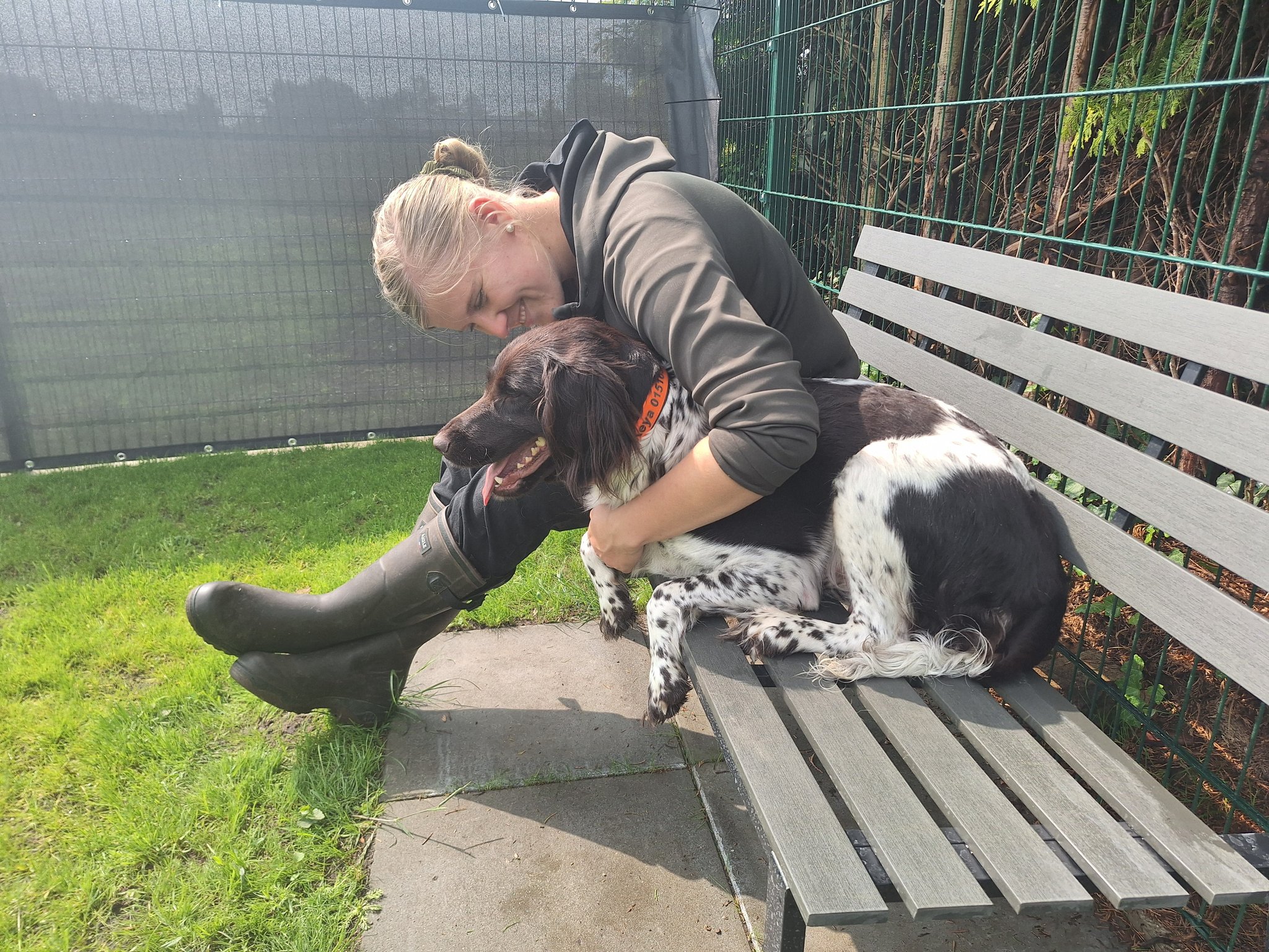 Keya genießt Augenblicke ohne Welpen sichtlich