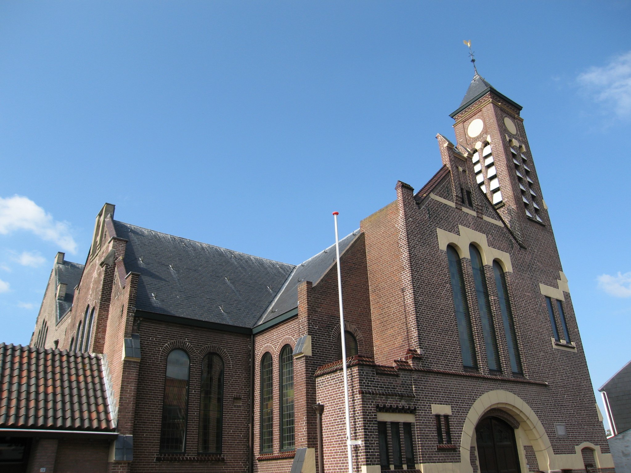 Gereformeerde kerk Vrijgemaakt aan de Kerkdreef te Axel, ontwerp uit 1899 van Tj. Kuipers.