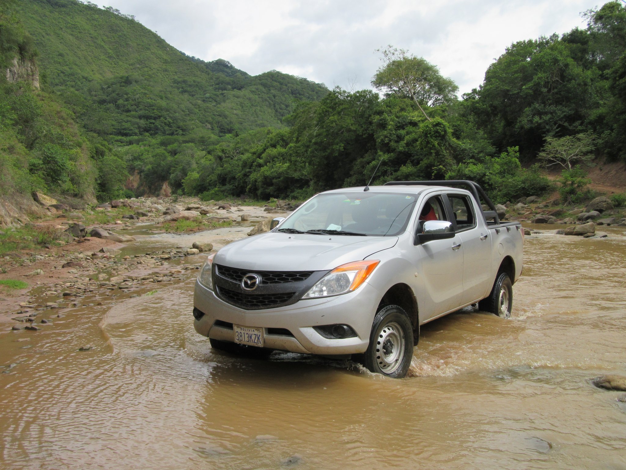 Es gibt zwei Flüsse zu durchqueren, was mit einem Geländewagen kein Problem ist