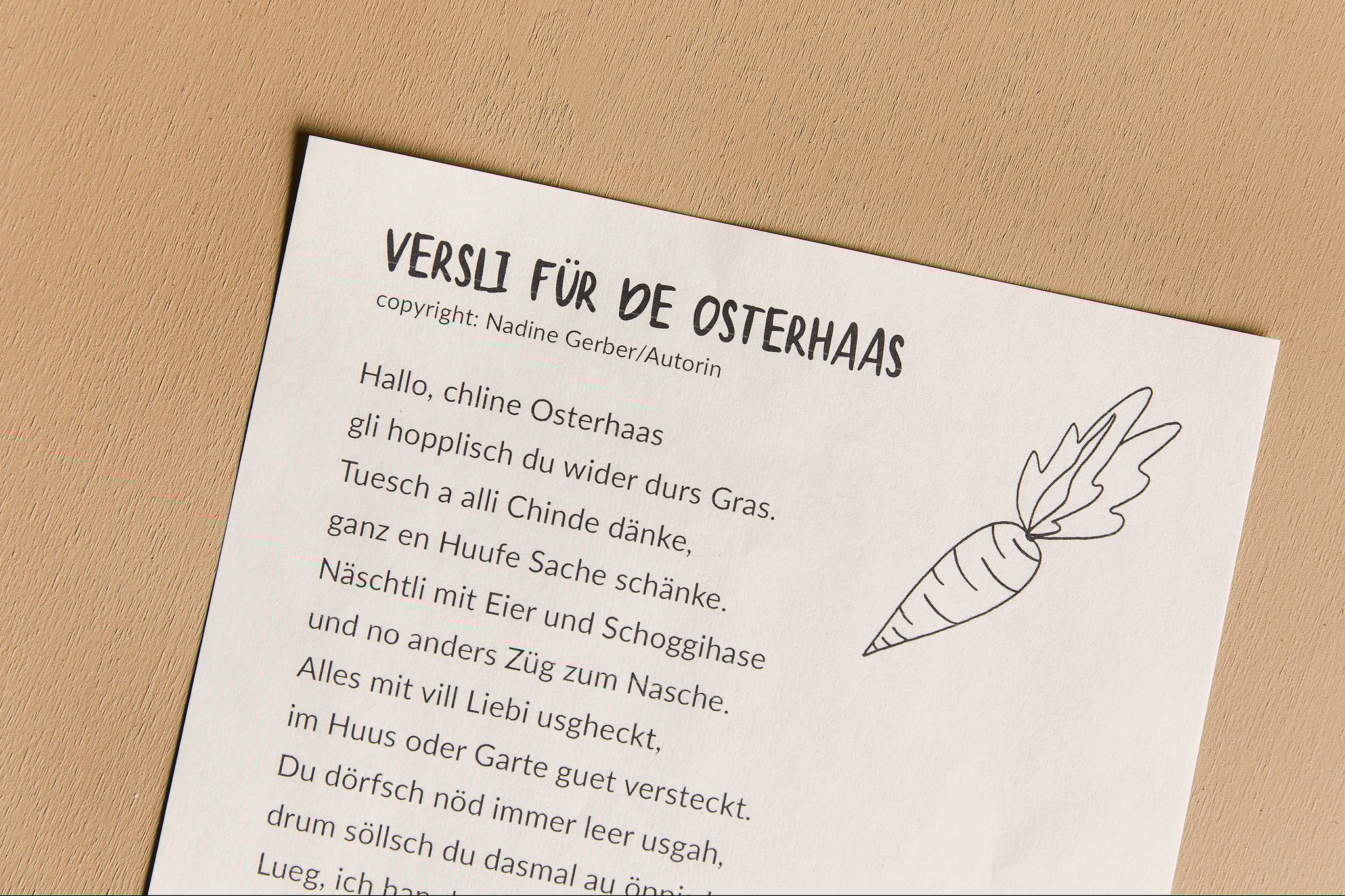 Versli für den Osterhasen