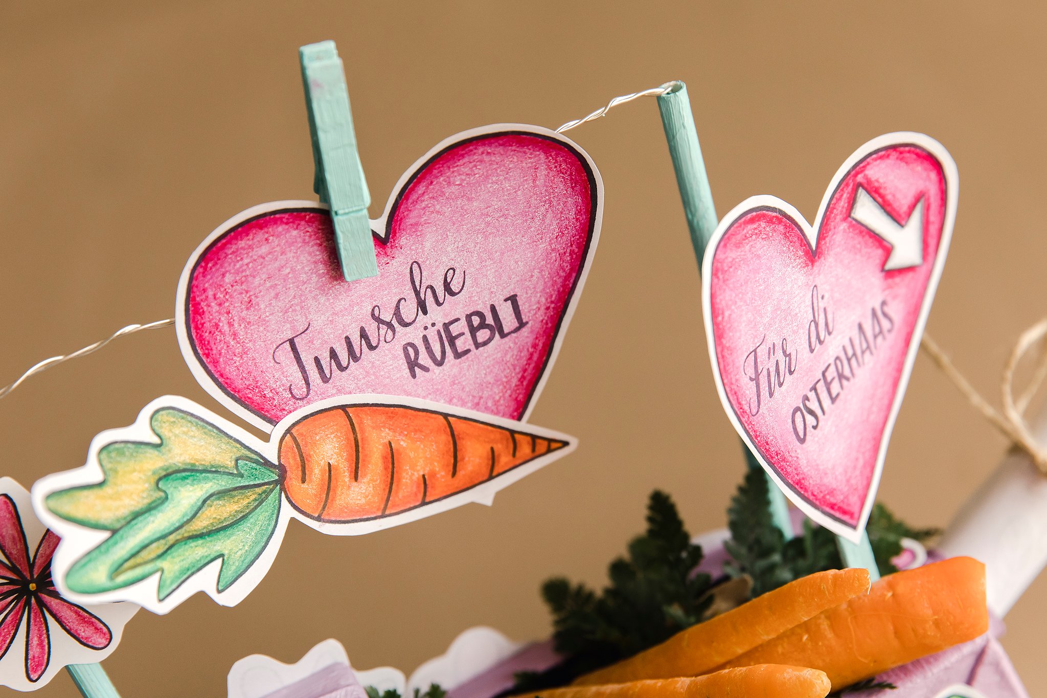 Und ebenso Karotten.