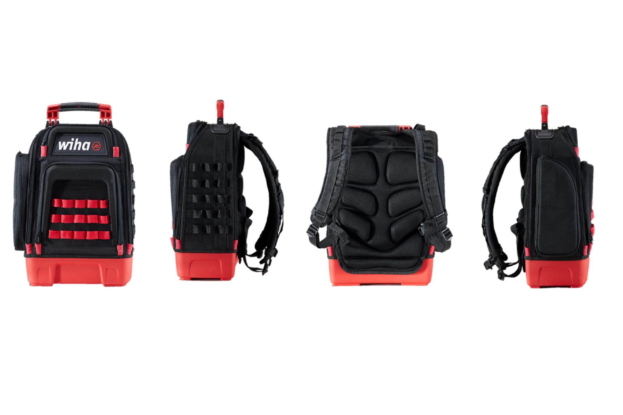 Der Wiha Werkzeugrucksack unterstützt Profi-Anwender mit vielfältigen Funktionen, schützt das Werkzeug im Inneren und bietet maximale Flexibilität in der individuellen Bestückung. © Wiha