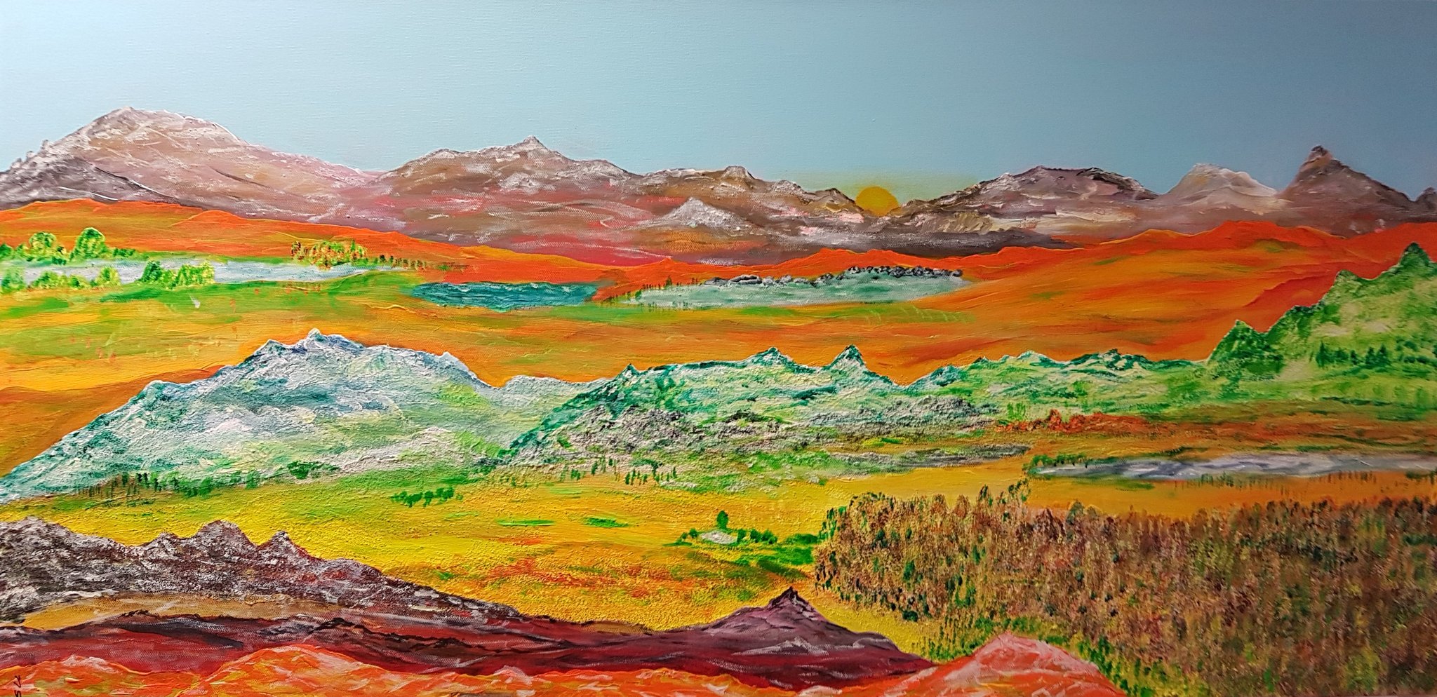 Bild Nr. 387, Format 100/50 cm, Berg-Vielfalt, Fr. 1'300.00, in Ausstellung Hotel Schweizerhof, Sils-Maria