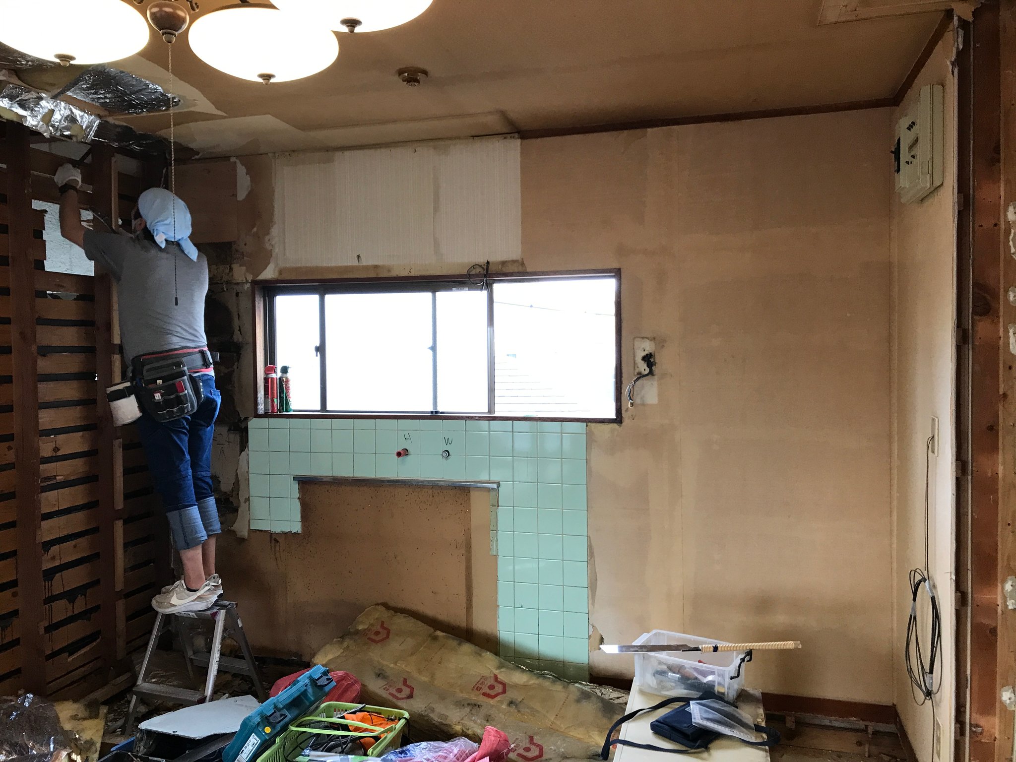 施工中　キッチン