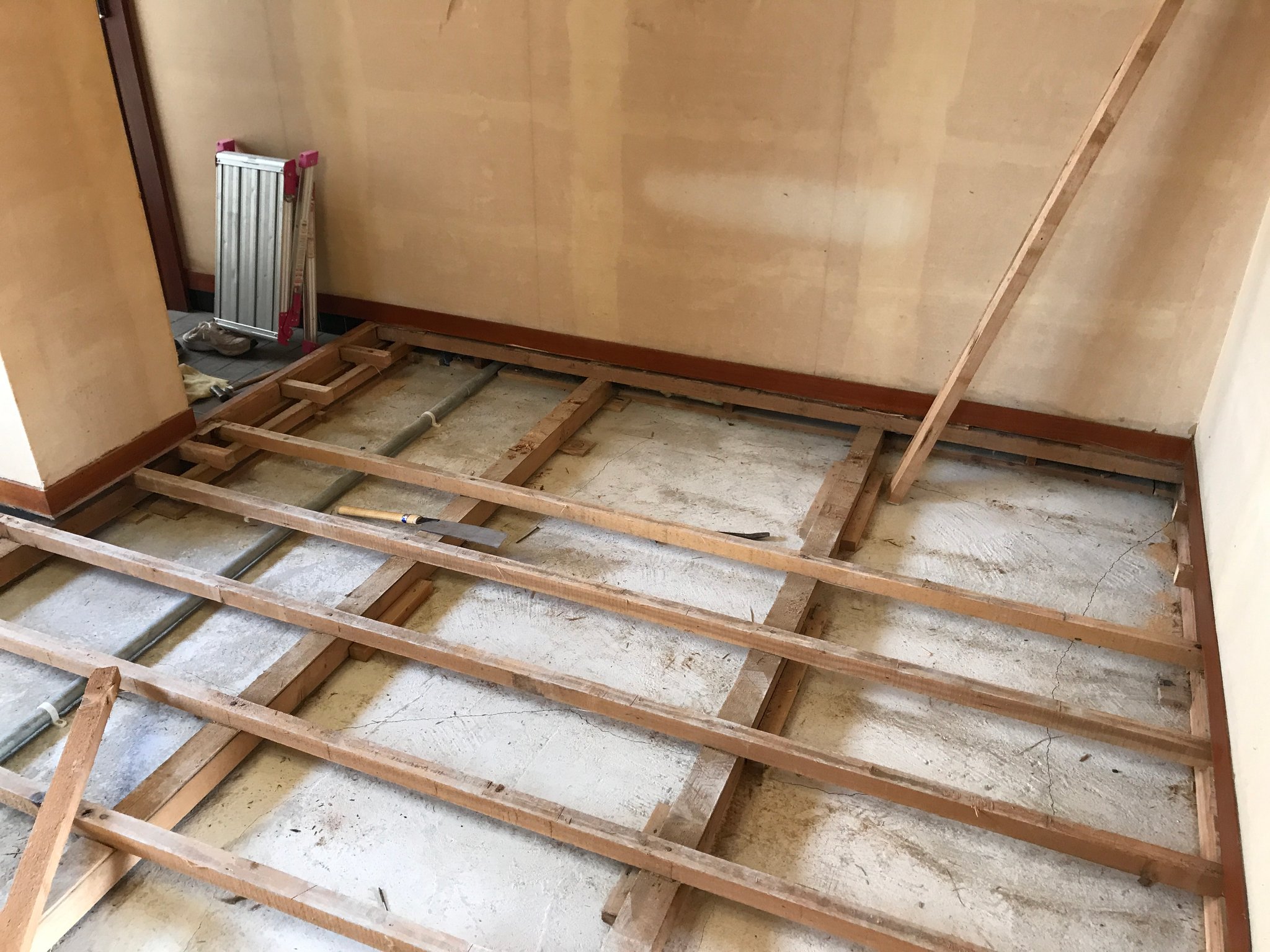 施工中　リビング