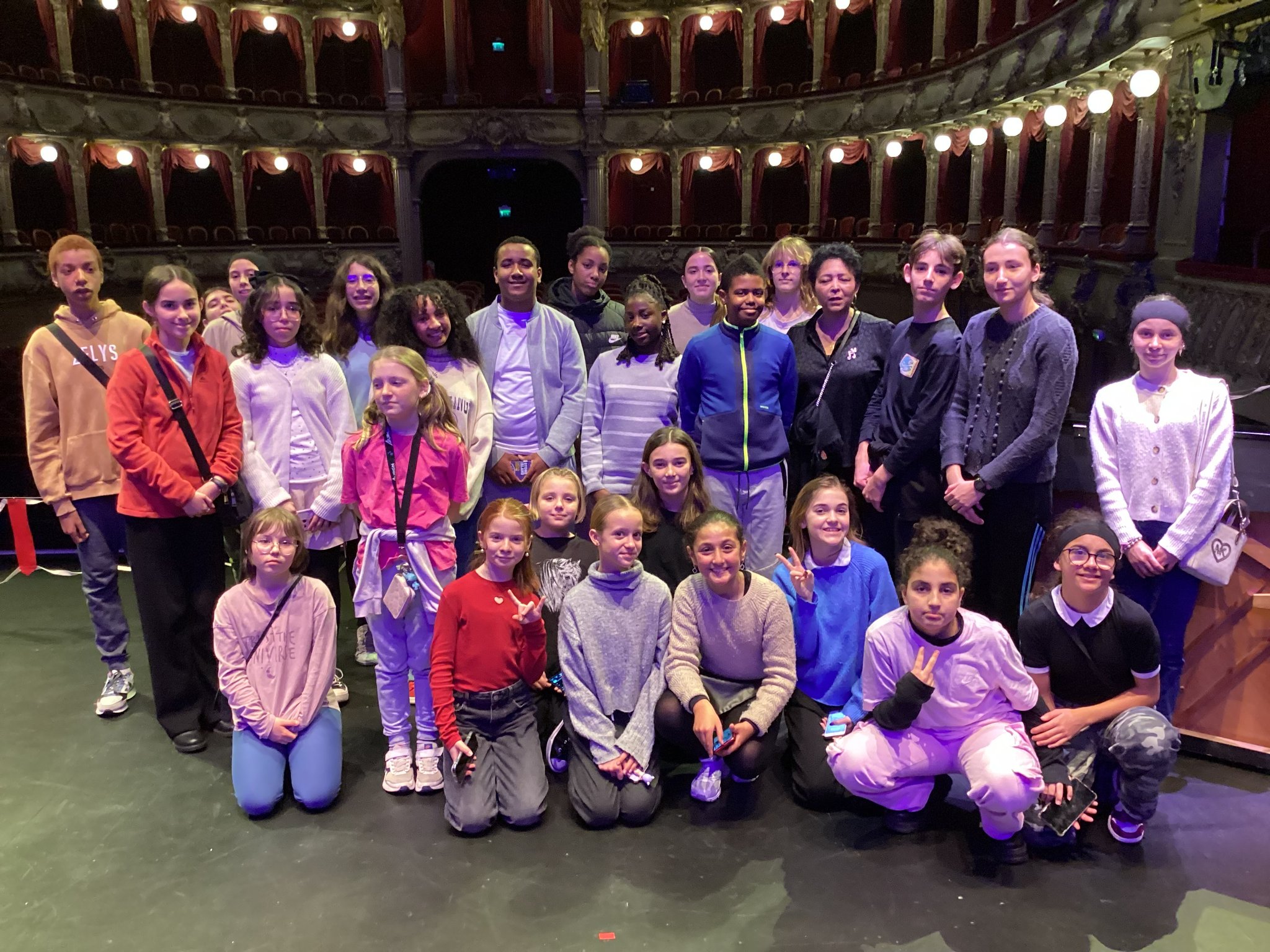 Le groupe de la chorale avec Mme Mancini