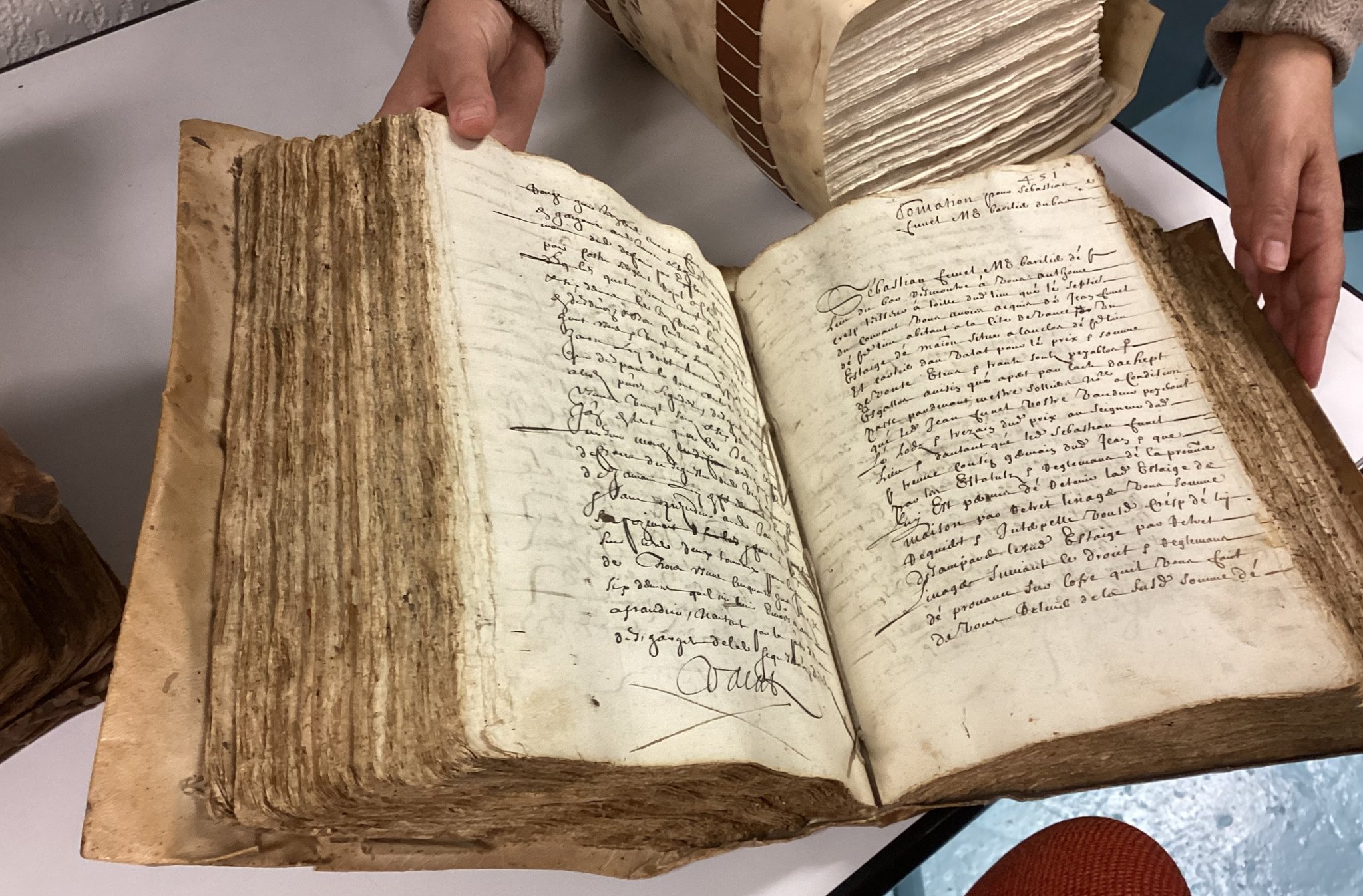 Manuscrit datant du 16è siècle