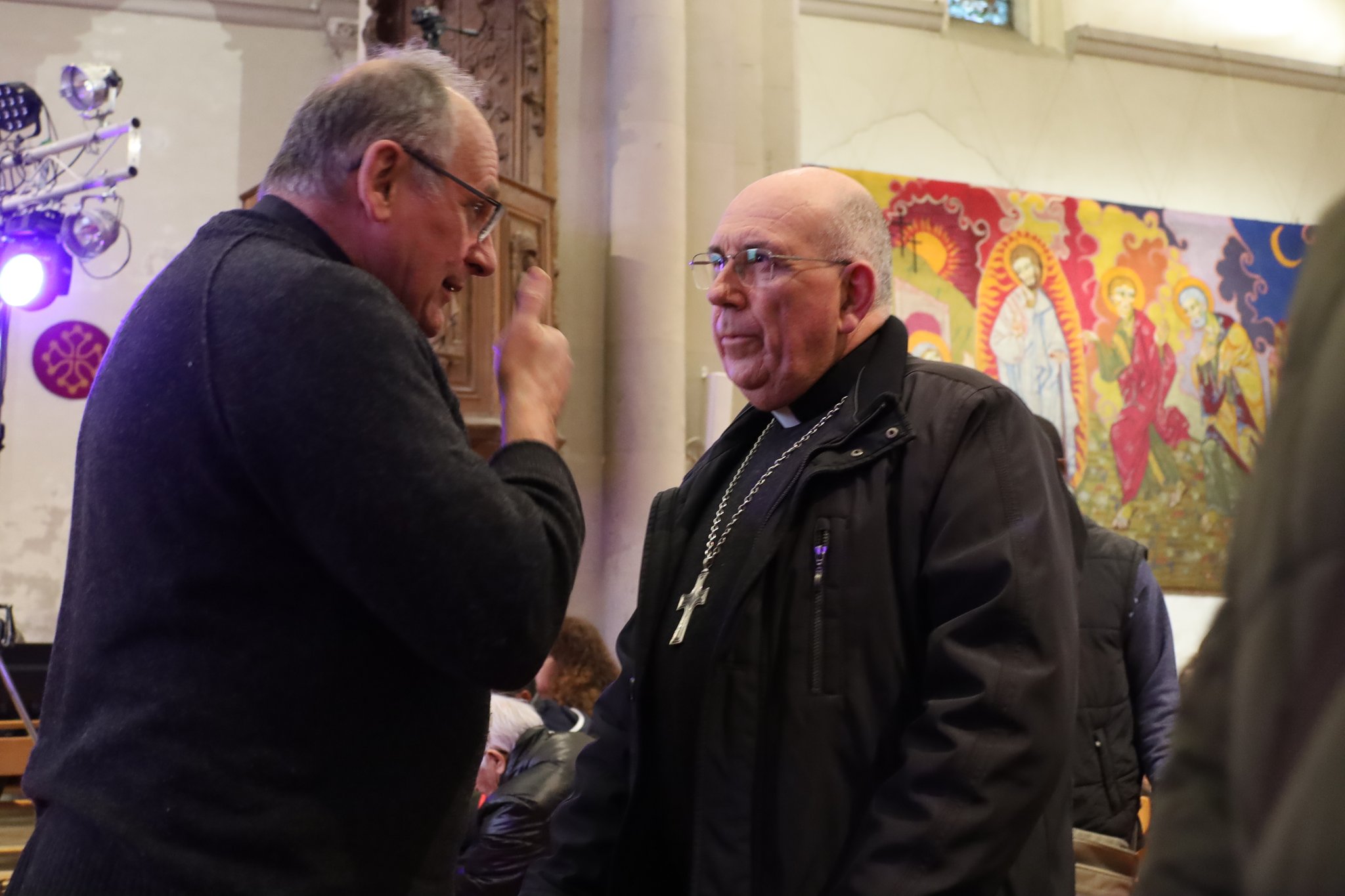 Père Serge SOLIGNAC et Mgr Alain GUELLEC (c) JDR