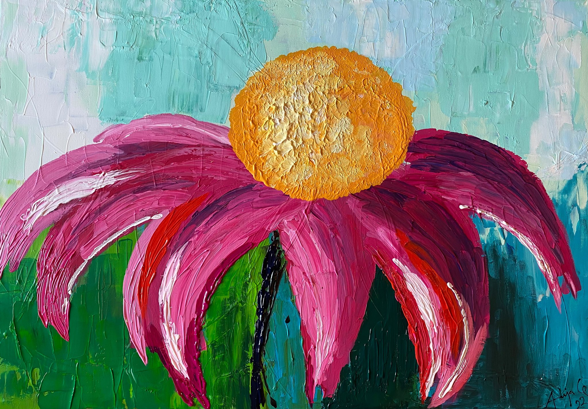 SONNENHUT  Acryl auf Leinwand  120 x 80