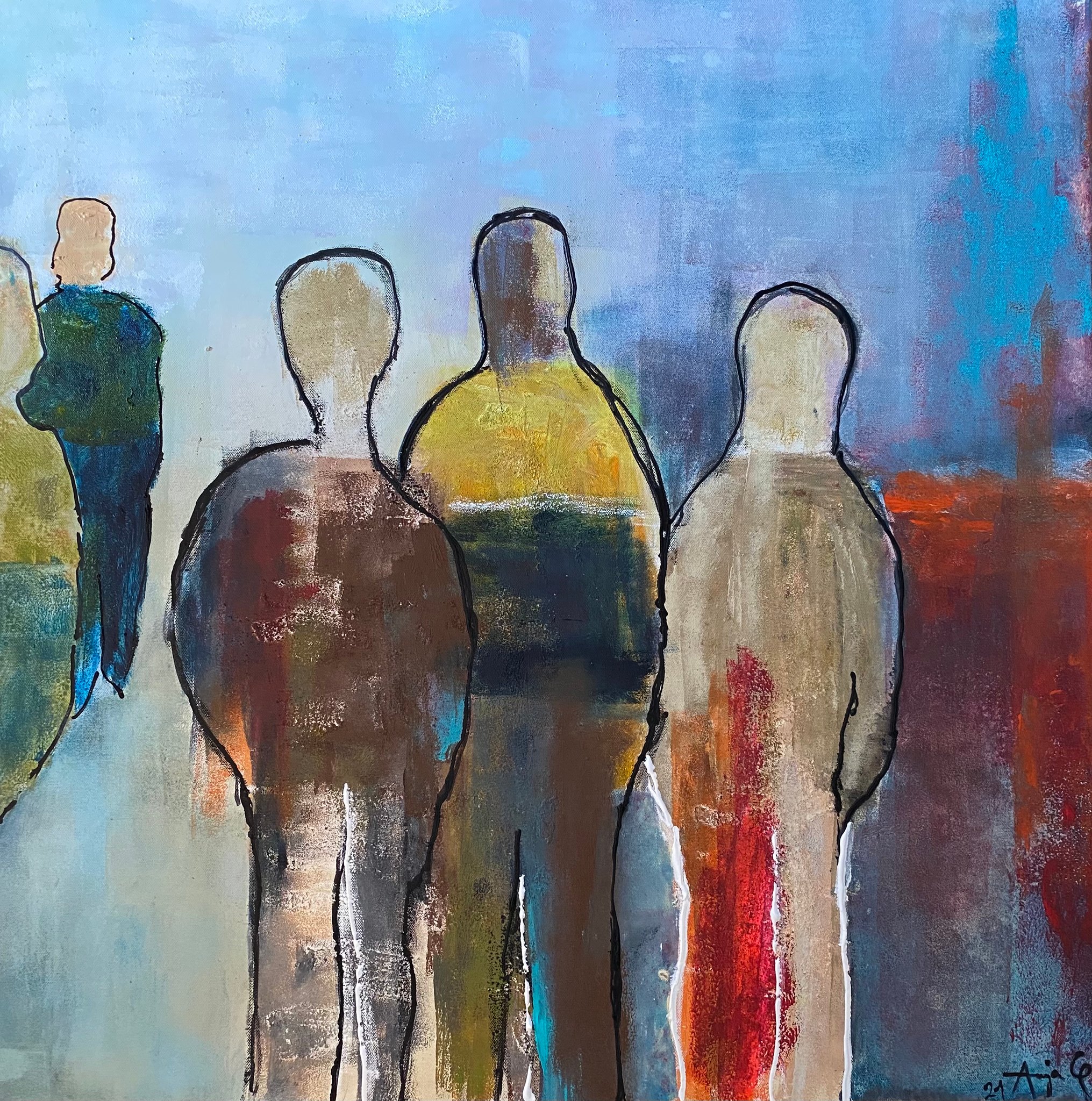 TOGETHER   Acryl auf Leinwand 80 X 80