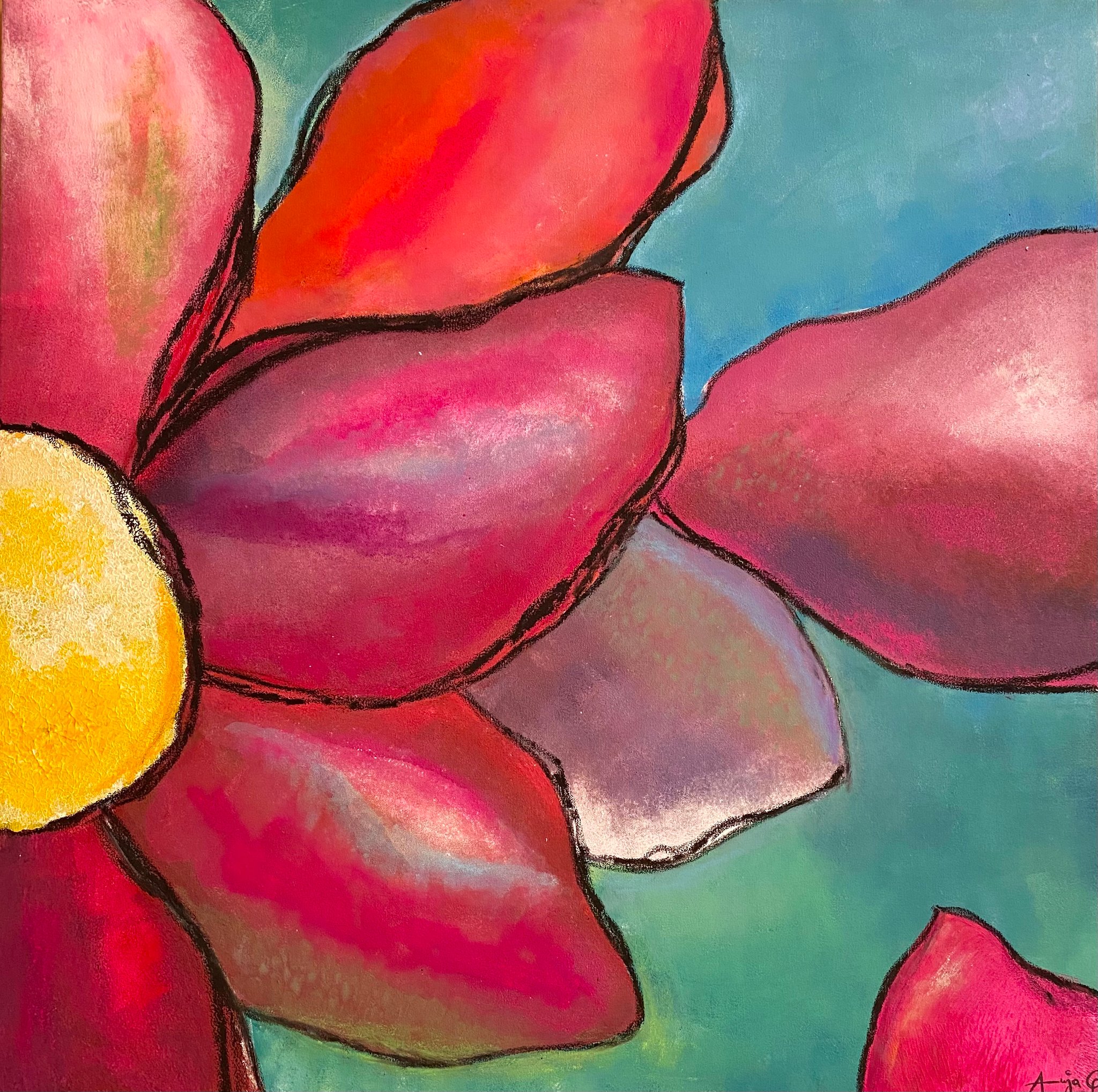 FLOWERPOWER   Acryl auf Leinwand 80 X 80