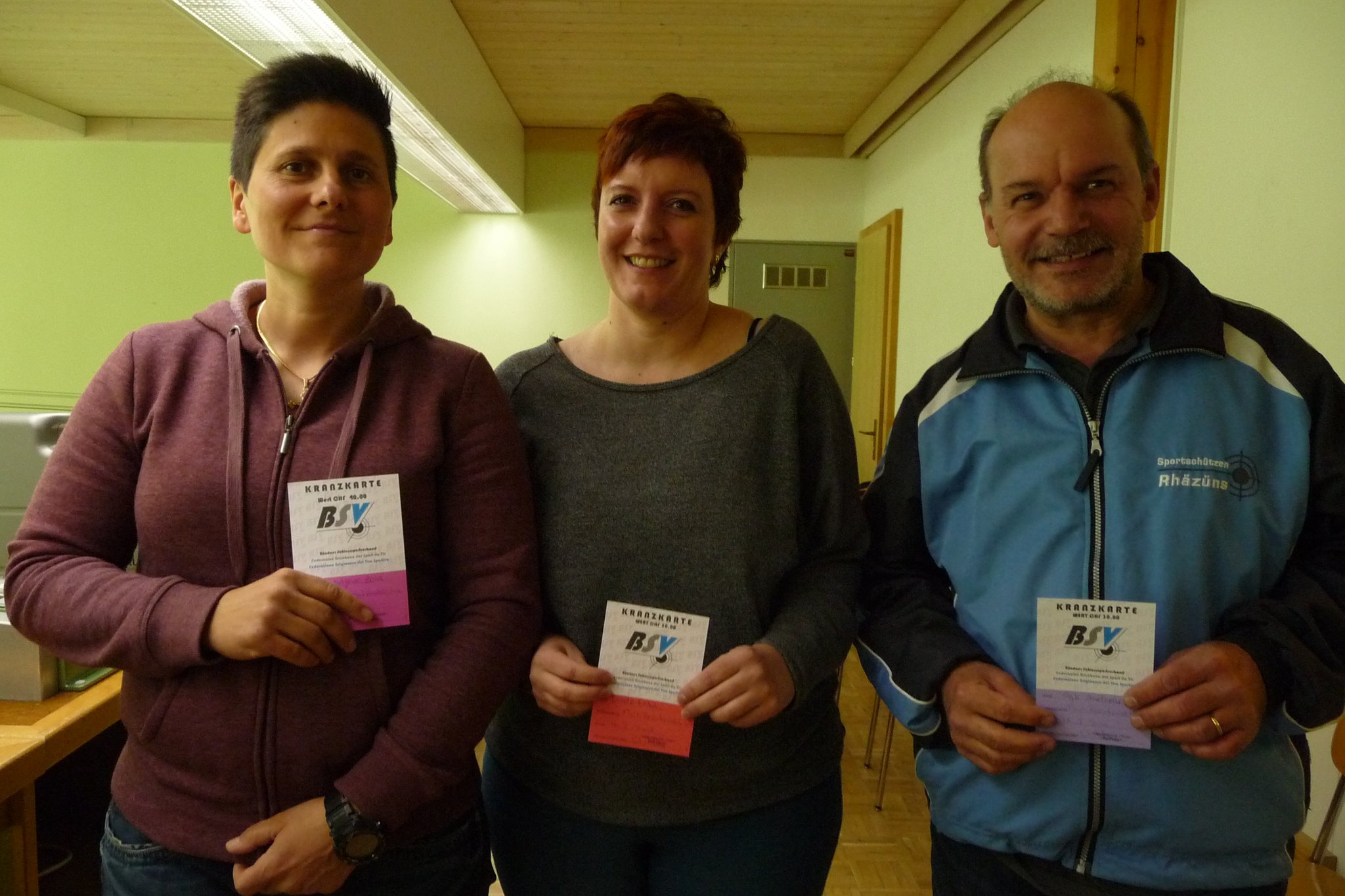 Das Siegertrio: v.l. Zora Radosavljevic, Erika Loretz, Andreas Egli