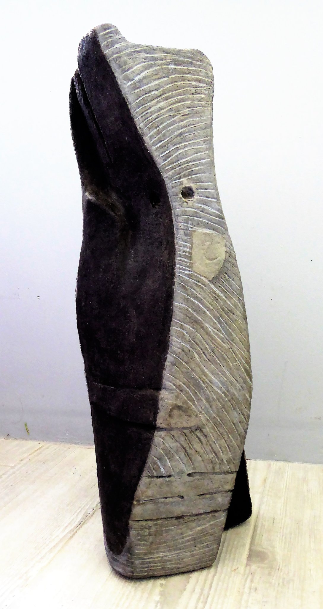 Epuré - Fibre de coton et de lin    50 x 16 x 16 cm - 2017. Oeuvre de Tatiana Rozenblat