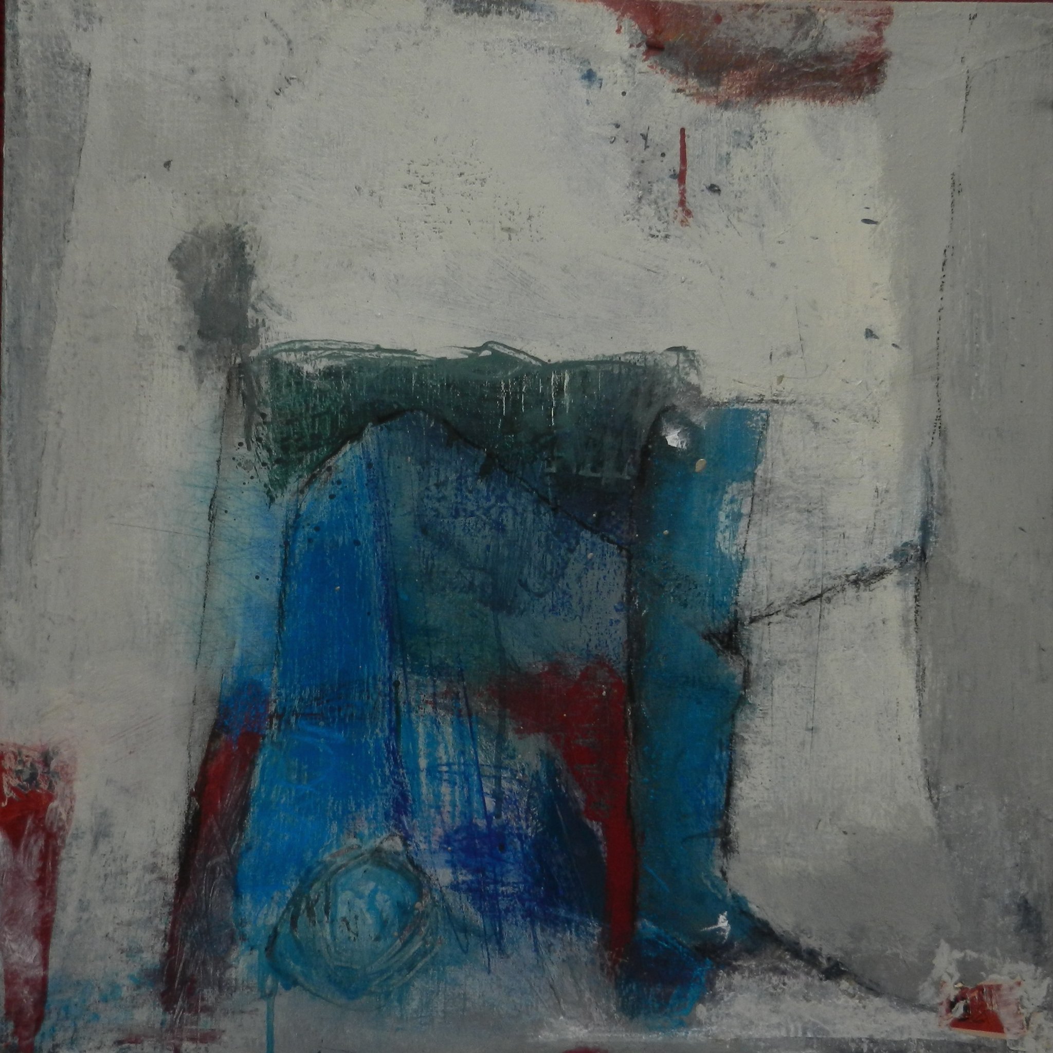 "Sans titre" 60 x 60 cm, acrylique et mixte. Peinture Marie-Jo Dilly