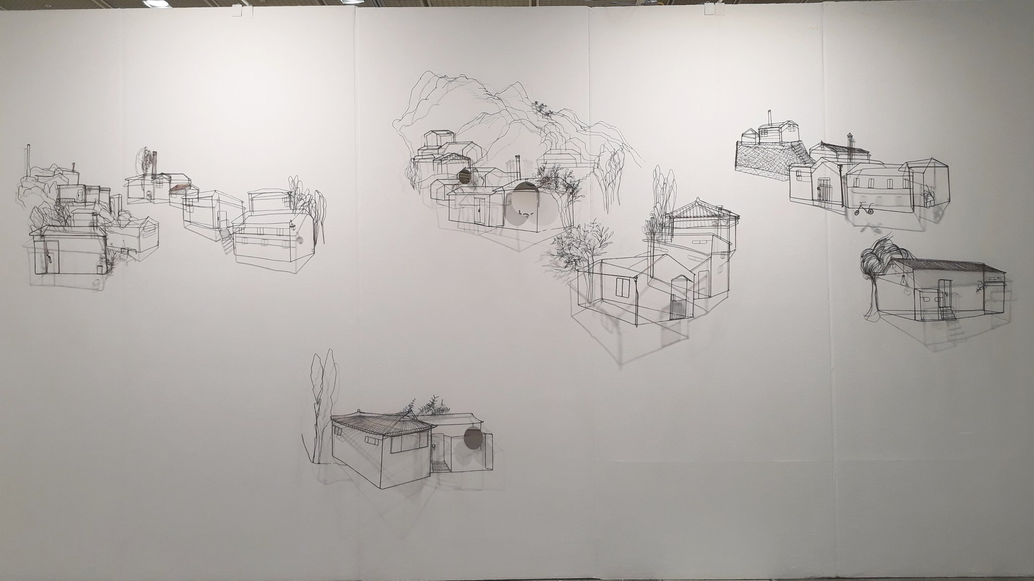 "un jour - paysage desir" - cuivre - installation