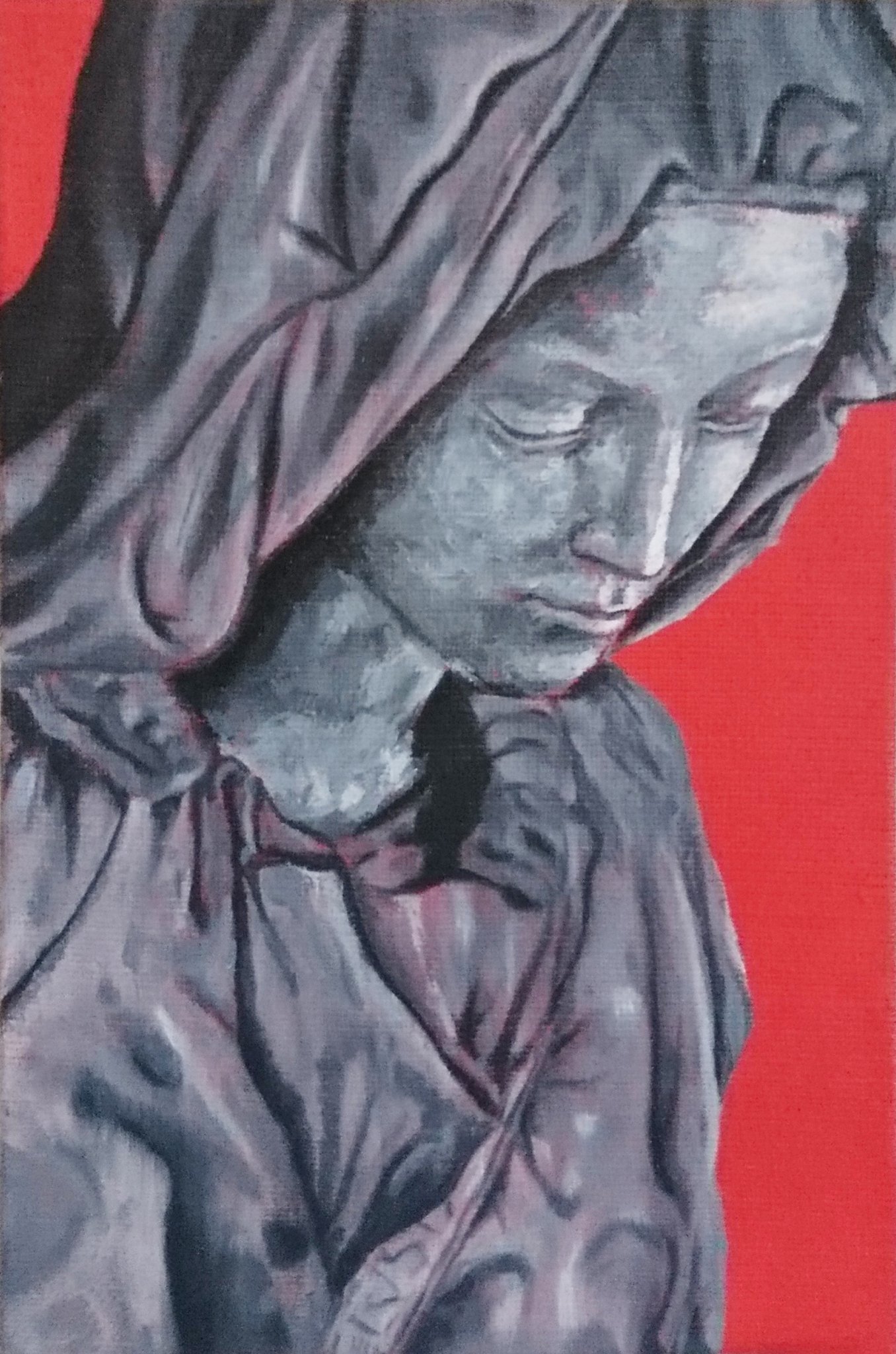 D’après Michel Ange - Huile sur toile - 22 x 16 cm - Oeuvre de Paul Teyssier d'Orfeuil