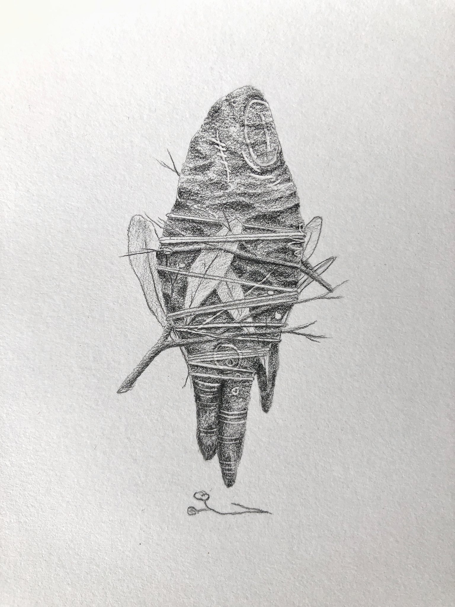 Sans titre 04 (SérieConjurations) - Graphite sur papier - 21x15 cm
