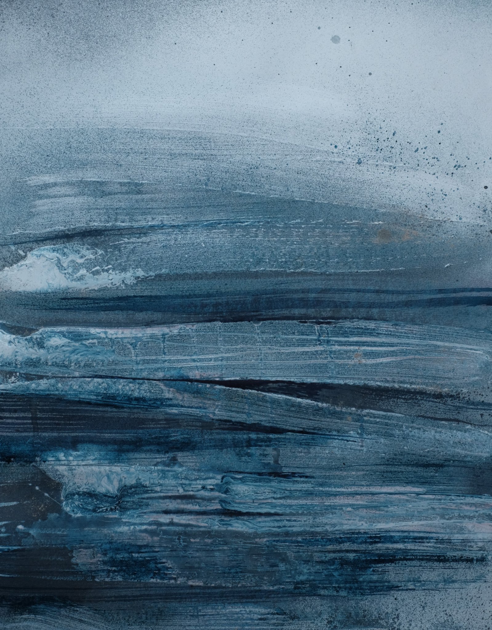 "Cavalier bleu" - 56 x 76 Pigments sur papier