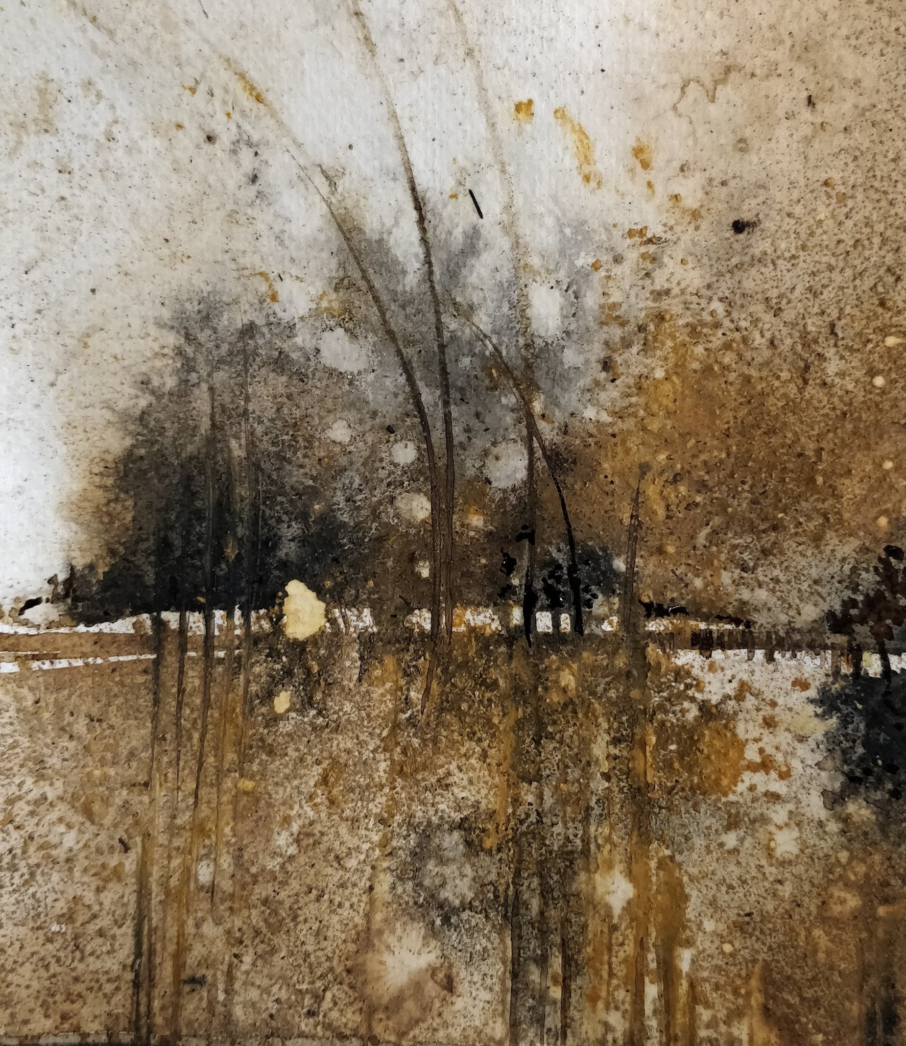 "Carré terre" - 15 x 15 Pigments sur papier