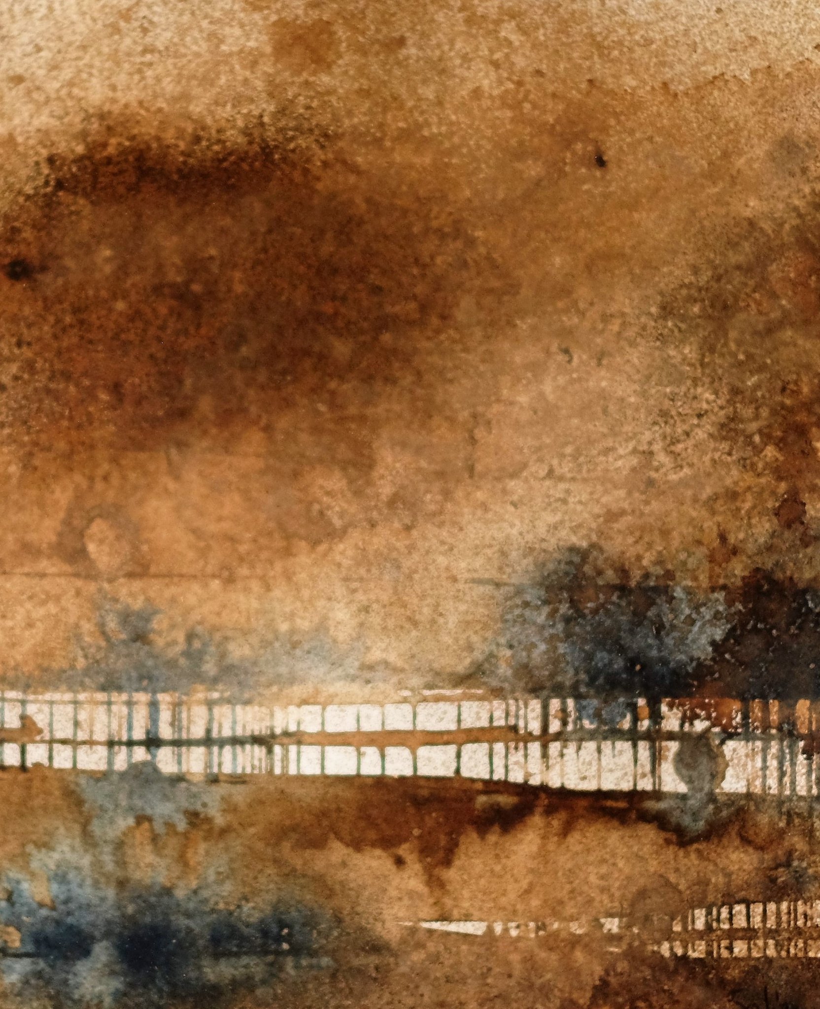 "Paysages de rouille" - 33 x 30 Pigments sur papier