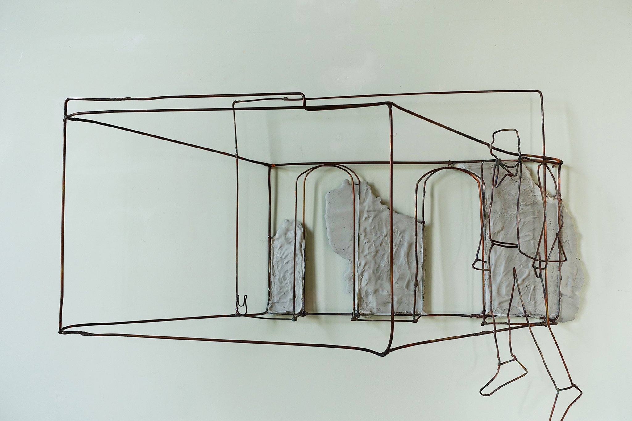 "Un homme" -  cuivre - 35x63x15cm