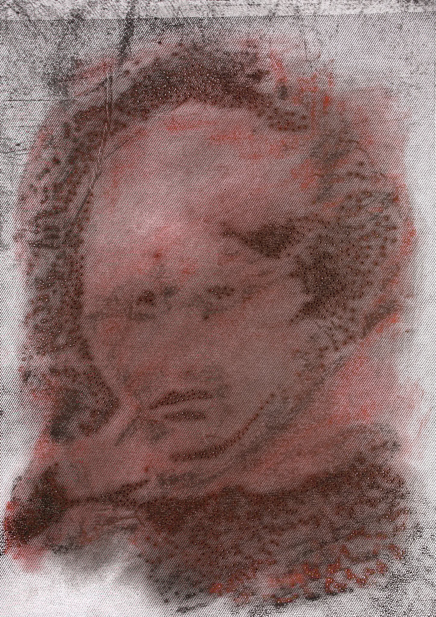 "Poncifs" - pastels et perforations -  30x 40cm