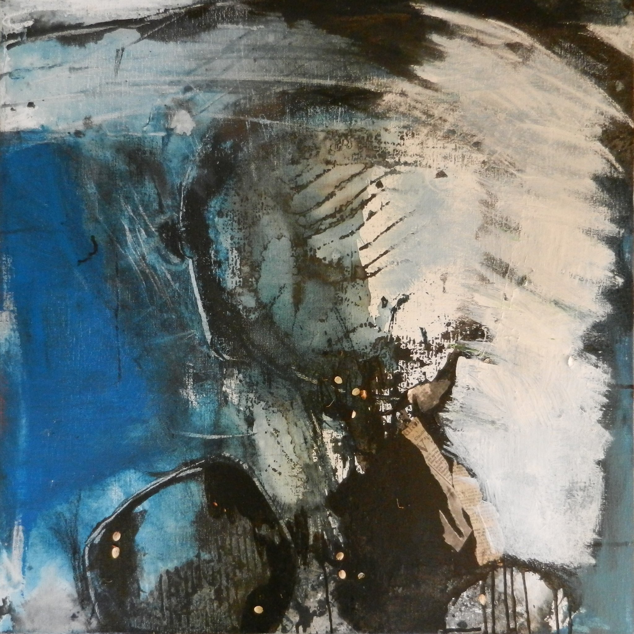 "Sans titre" 60 x 60 cm, acrylique et mixte. Peinture Marie-Jo Dilly