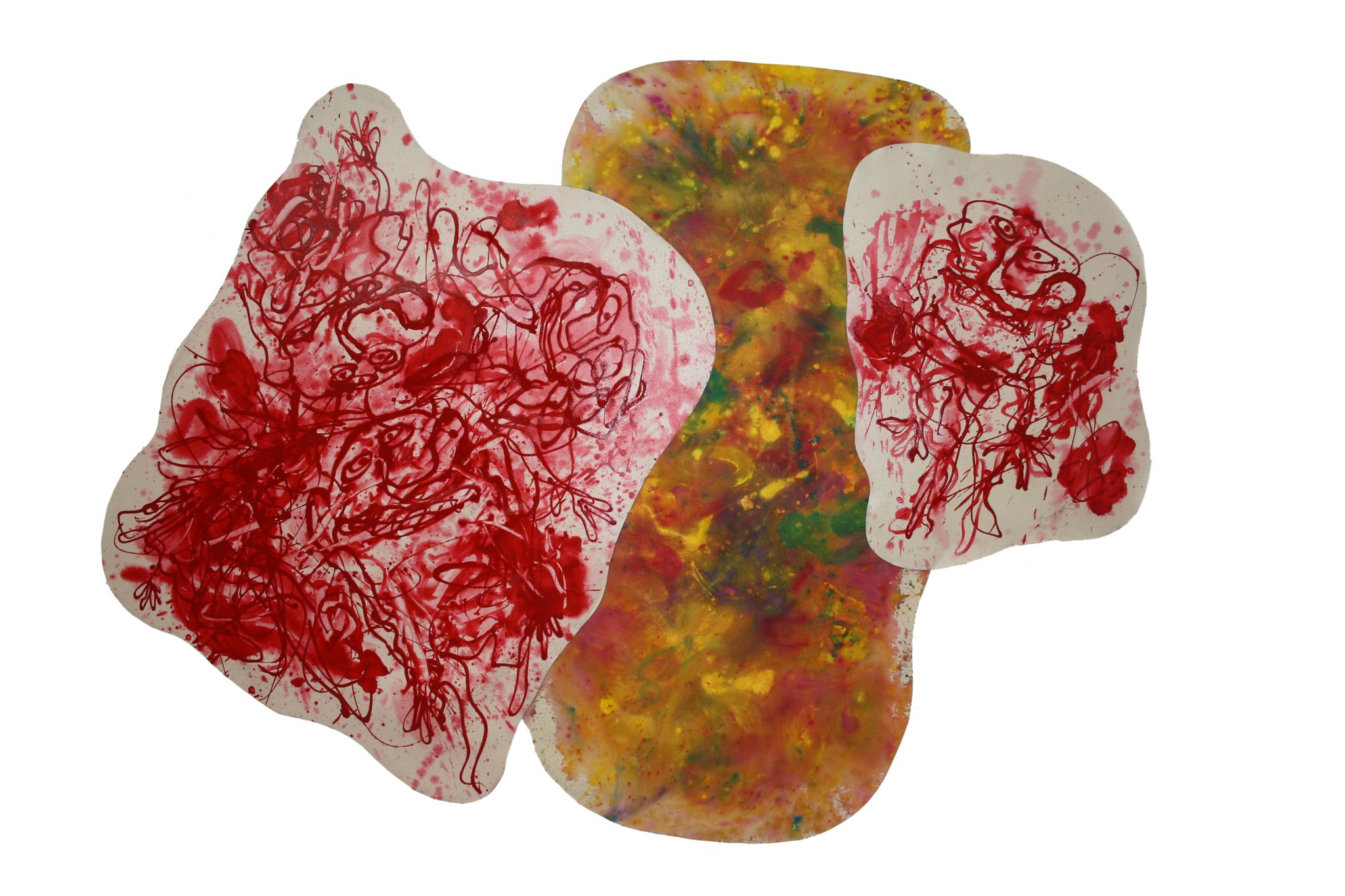 Rougebouge I - Acrylique sur toiles - 202x270 cm