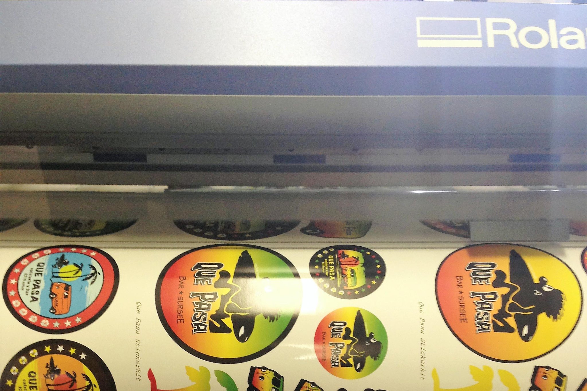 Aufkleber in unserer Druckmaschine