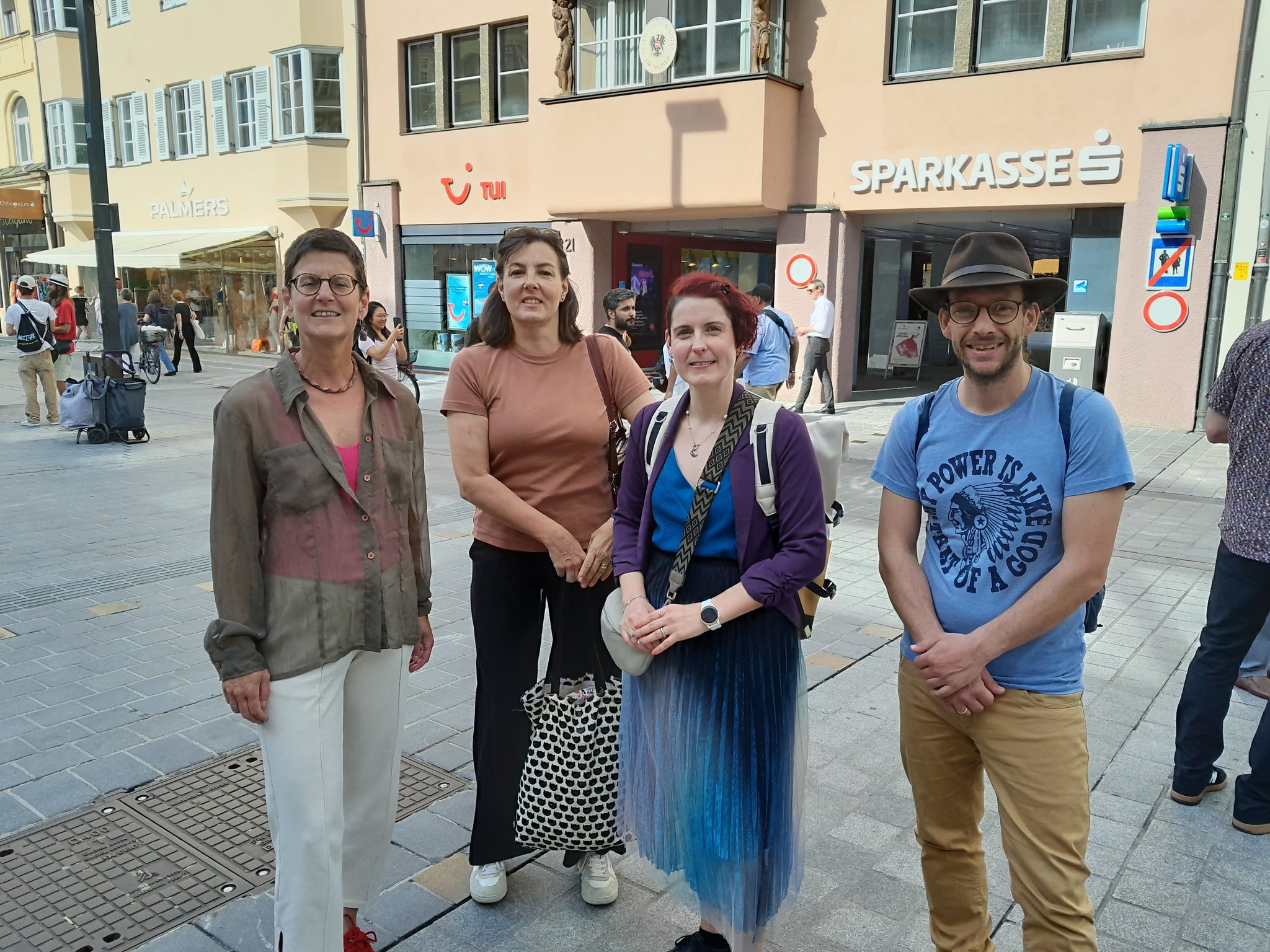 Astrid Schuchter (AHS), Gerhild Krabichler (BMHS), Christina Patterer (AHS), Johannes Schermann (BMHS) beim Bildungstag in Innsbruck