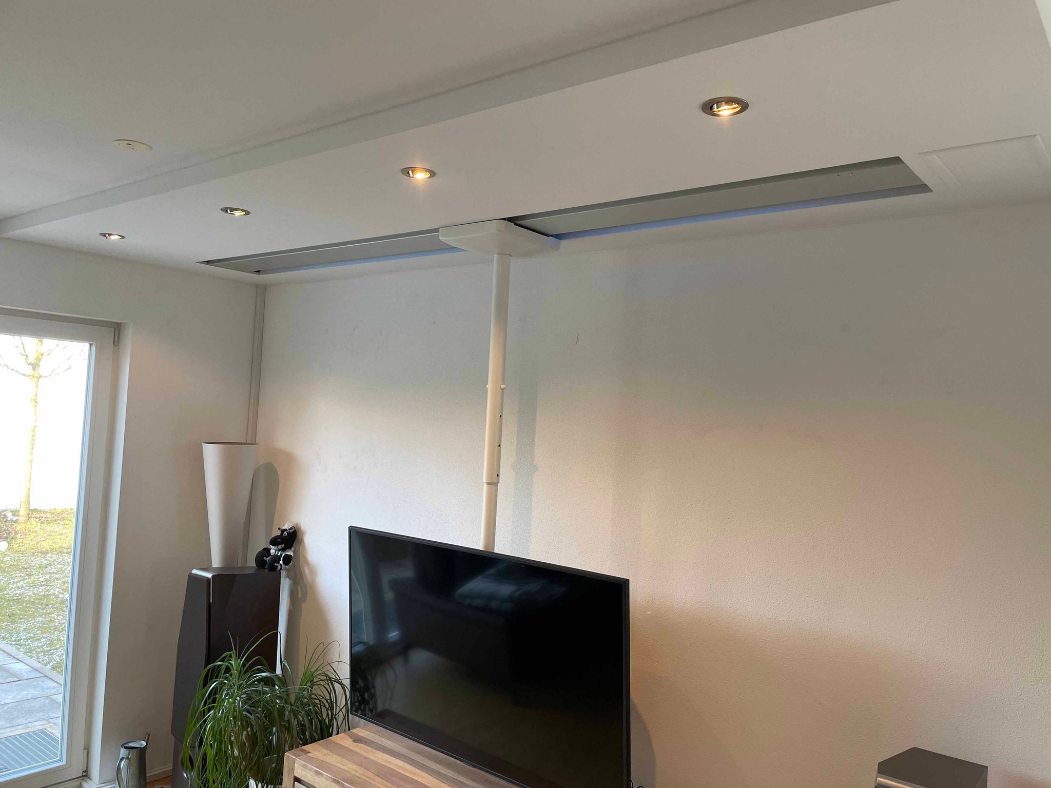 supporto a soffitto per TV scorrevole 