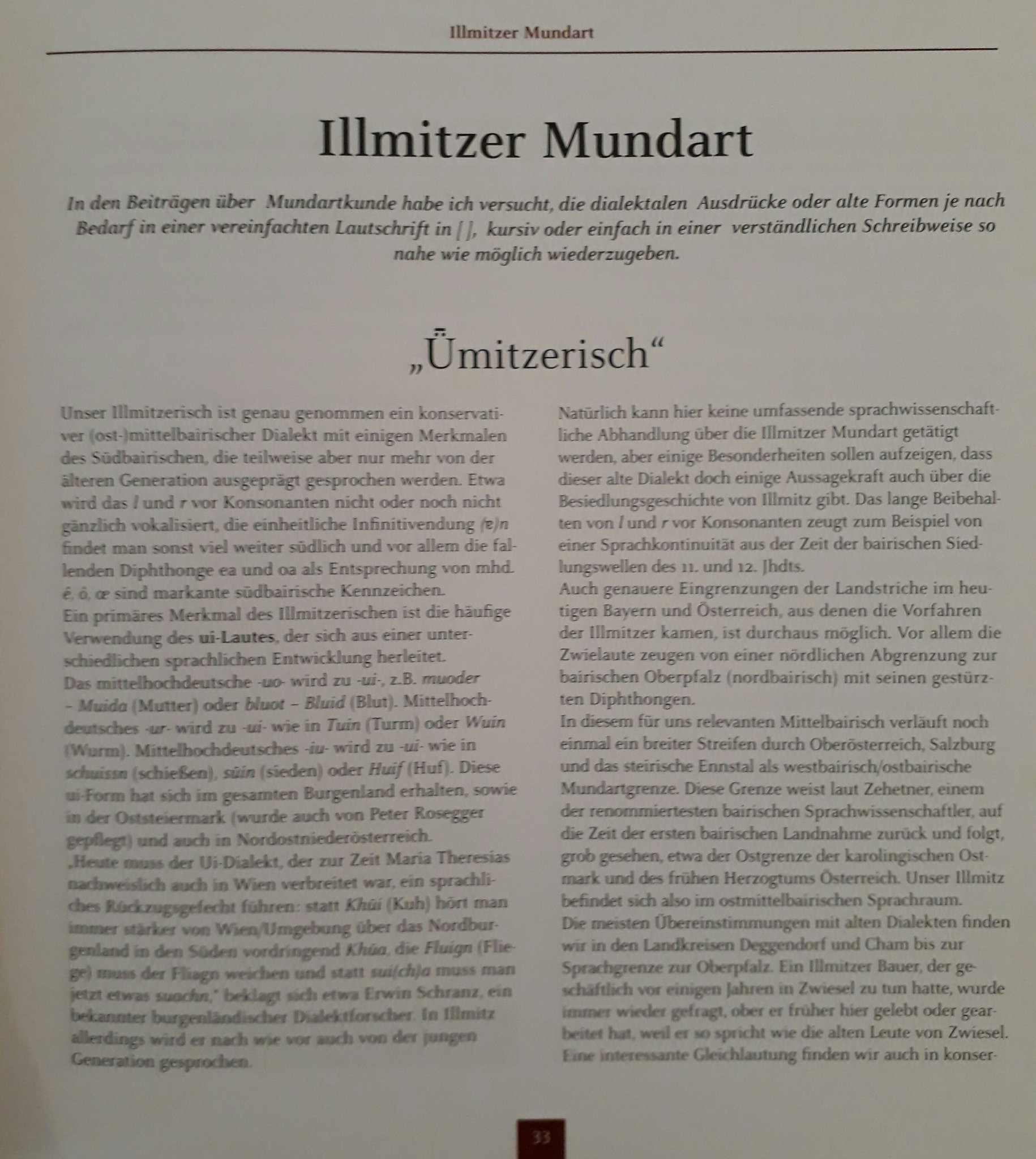Illmitzer Mundart