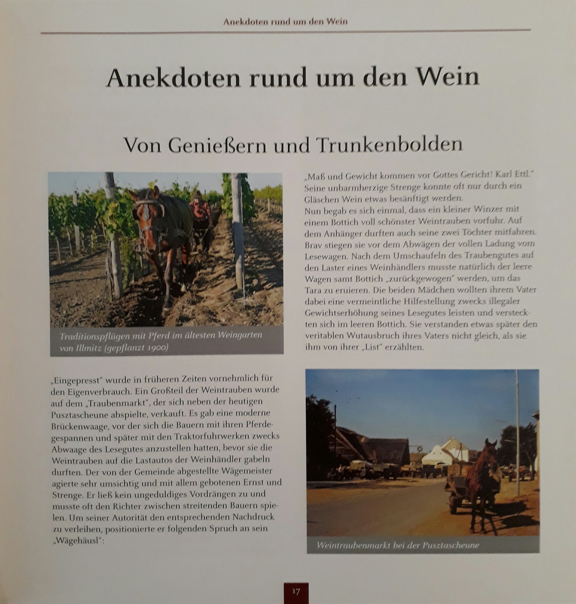 von Genießern und Trunkenbolden