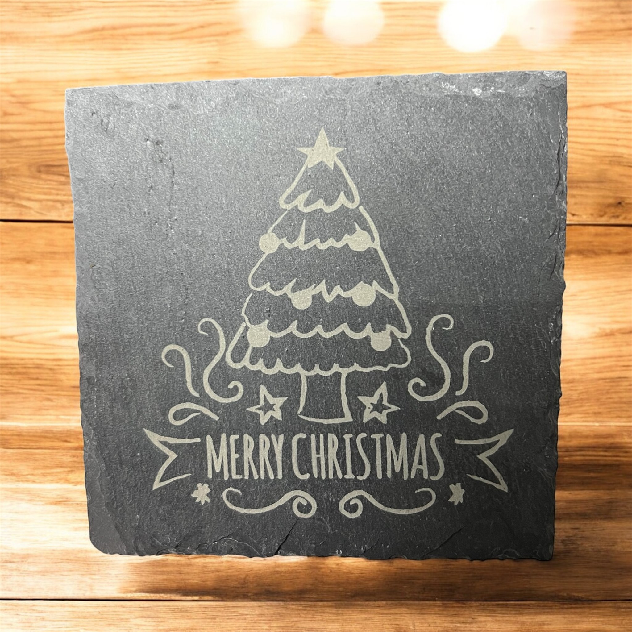 Schiefer-Untersetzter fürWeihnachten