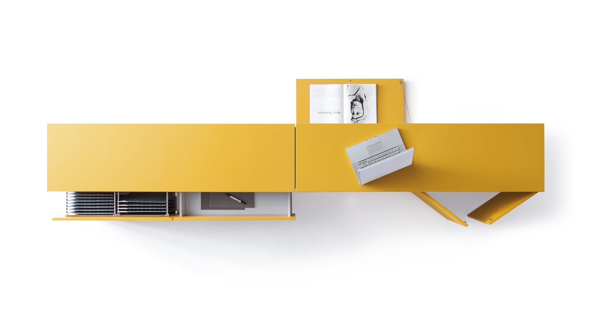 All of the modules can be arranged as desired, also in alternating opening direction so that they can be used from both sides. Just as the room situation and purpose dictate.