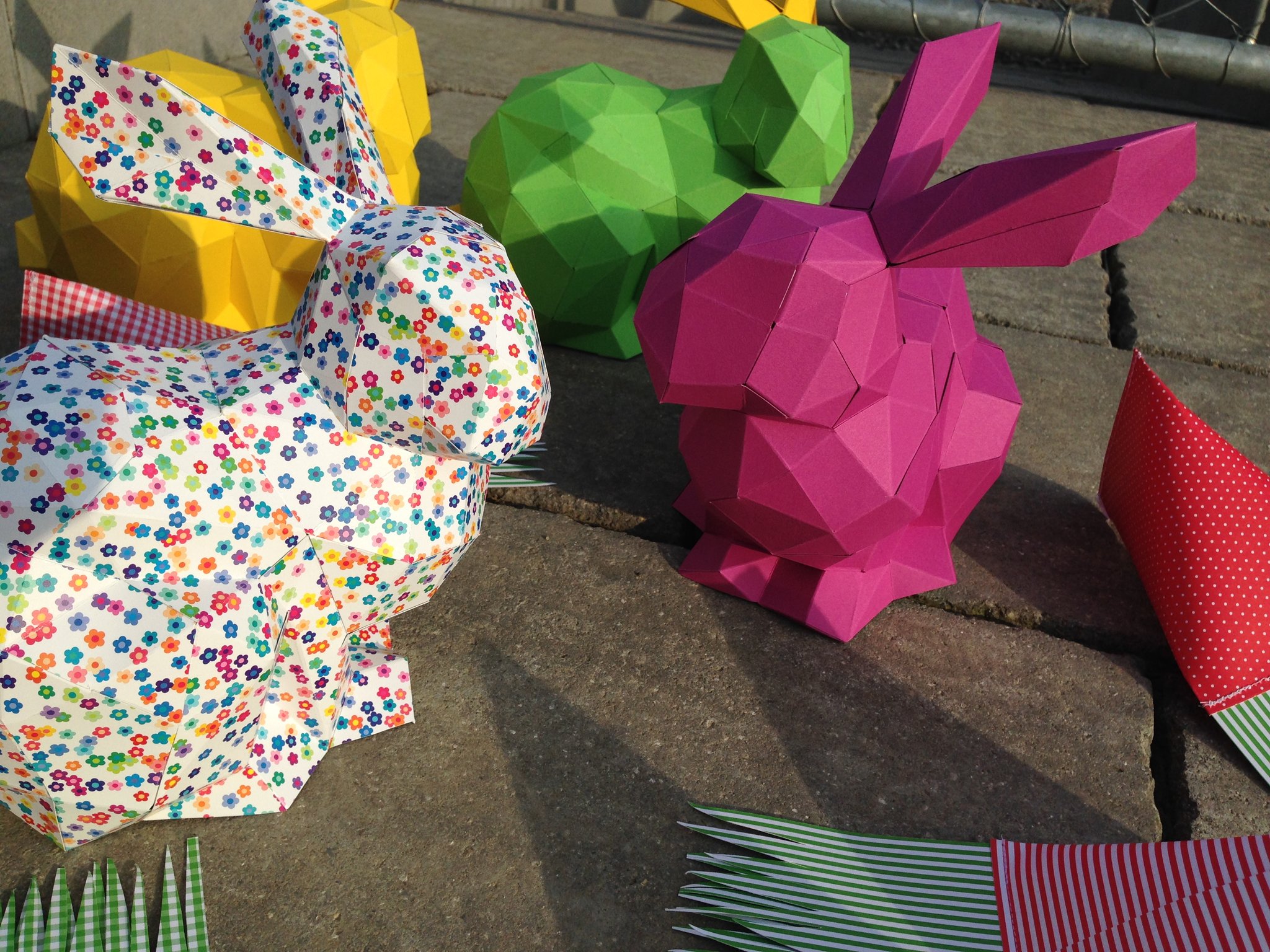 gefaltete Papier-Hasen