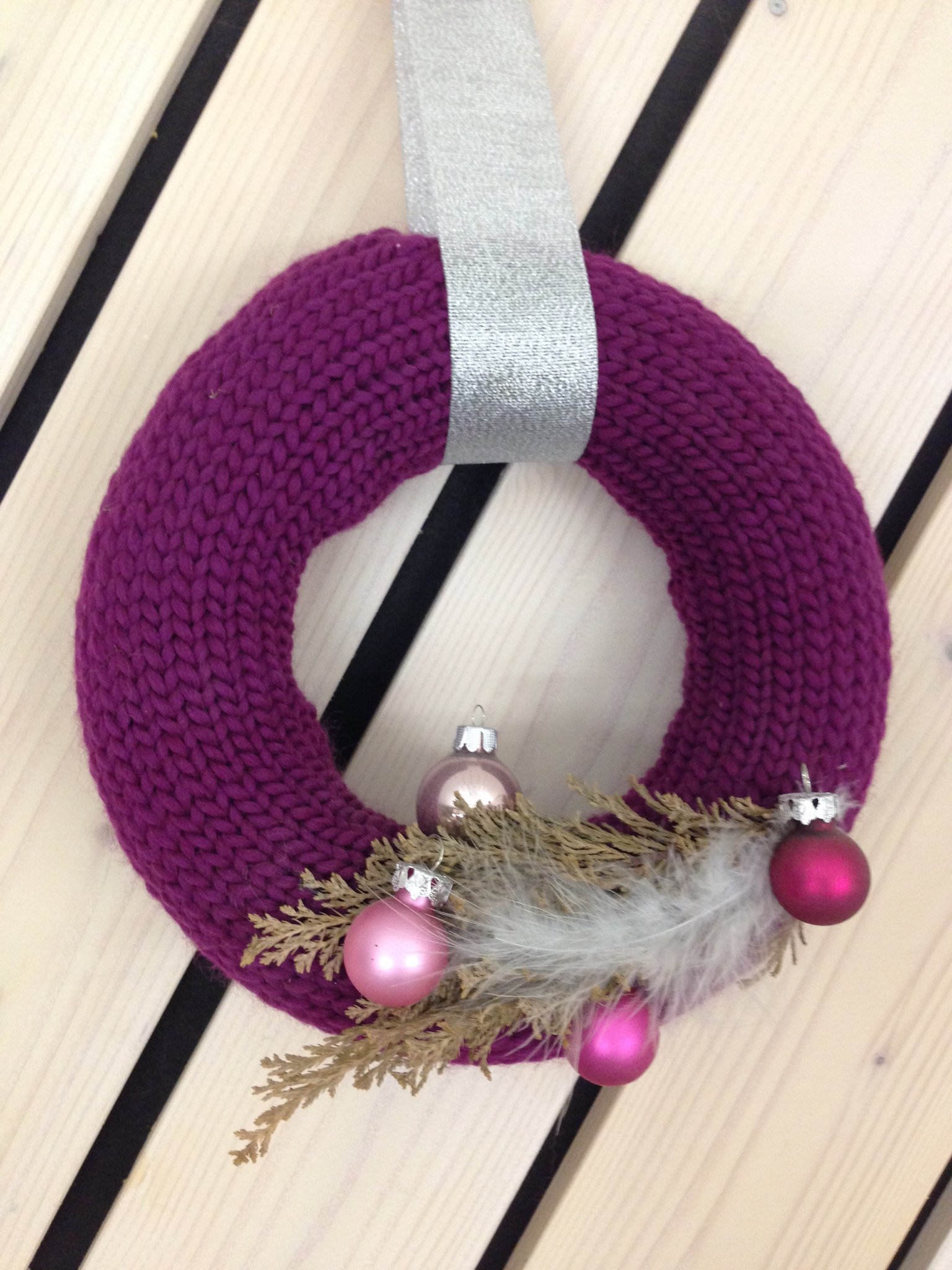 Adventskranz gestrickt