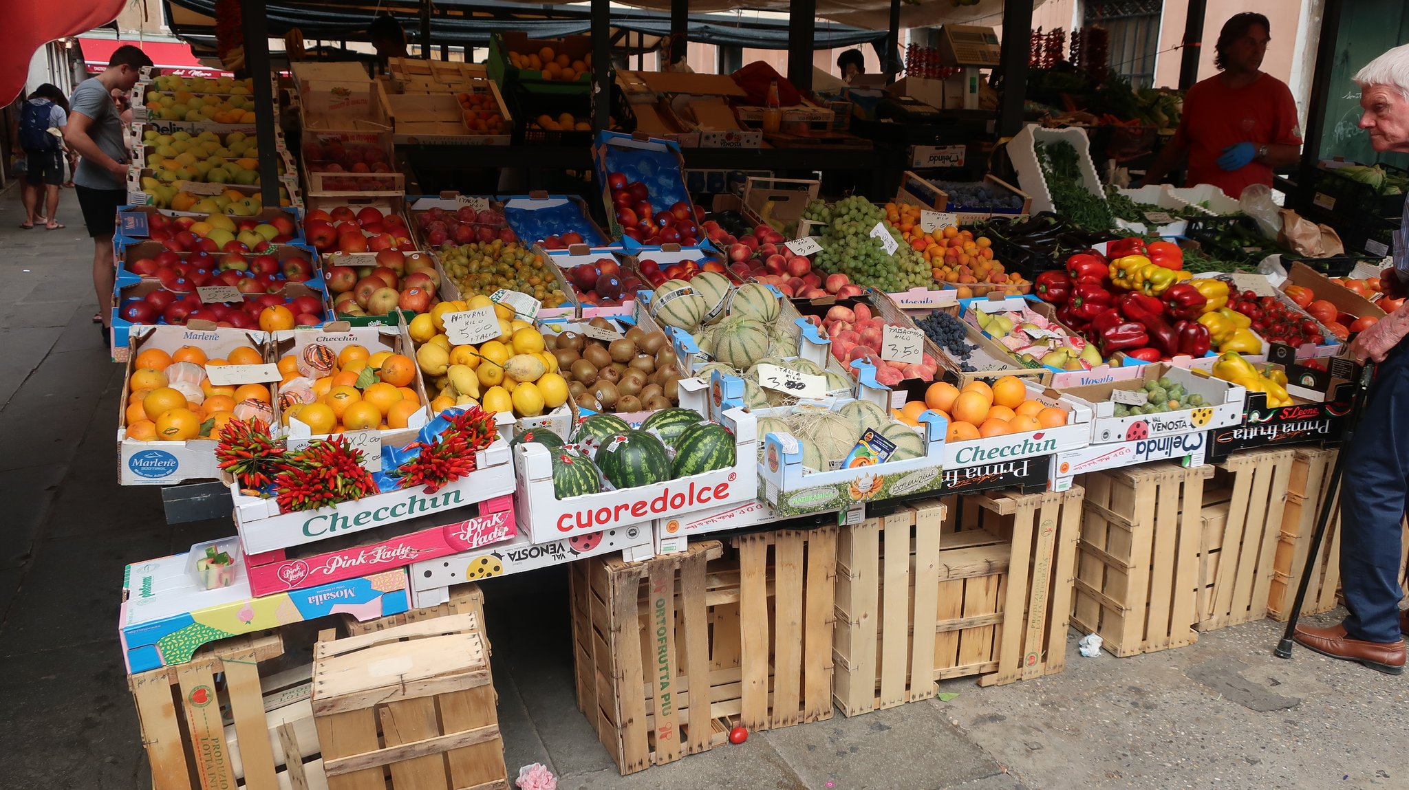 A fruit and vegetable store