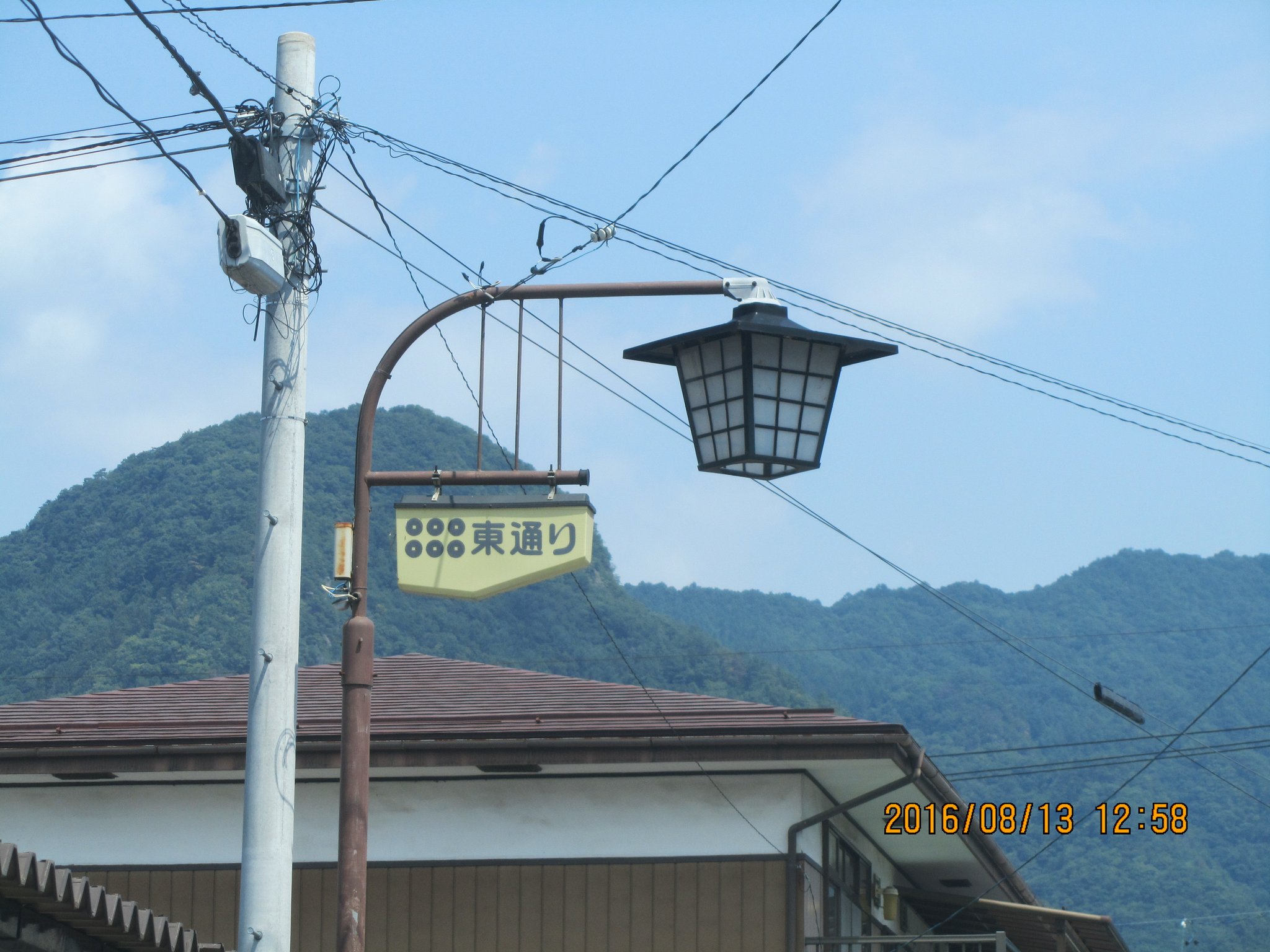 松代の街灯にも六文銭。