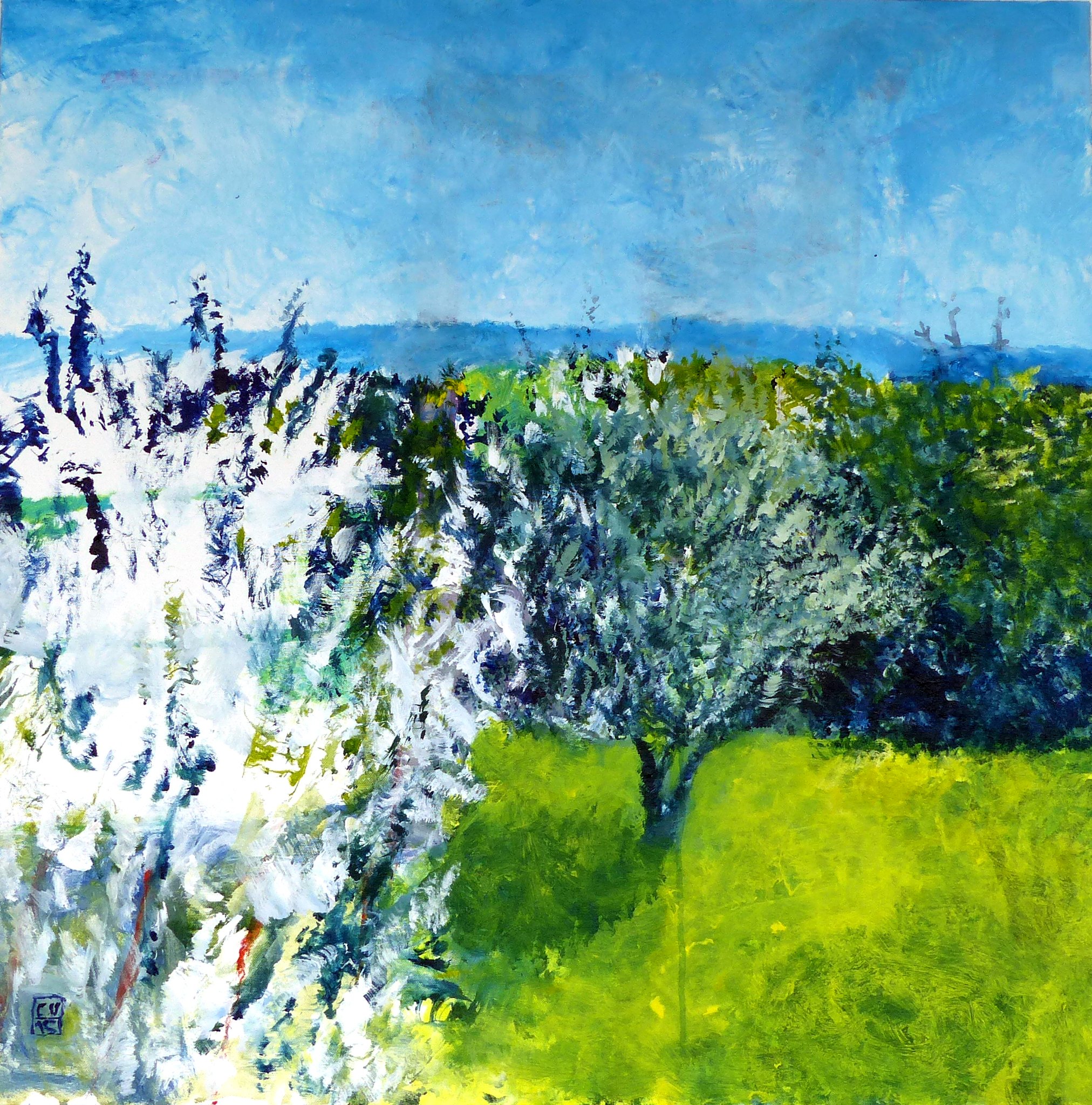 Cerisier fleuri - 2015 - 80 x 80 cm