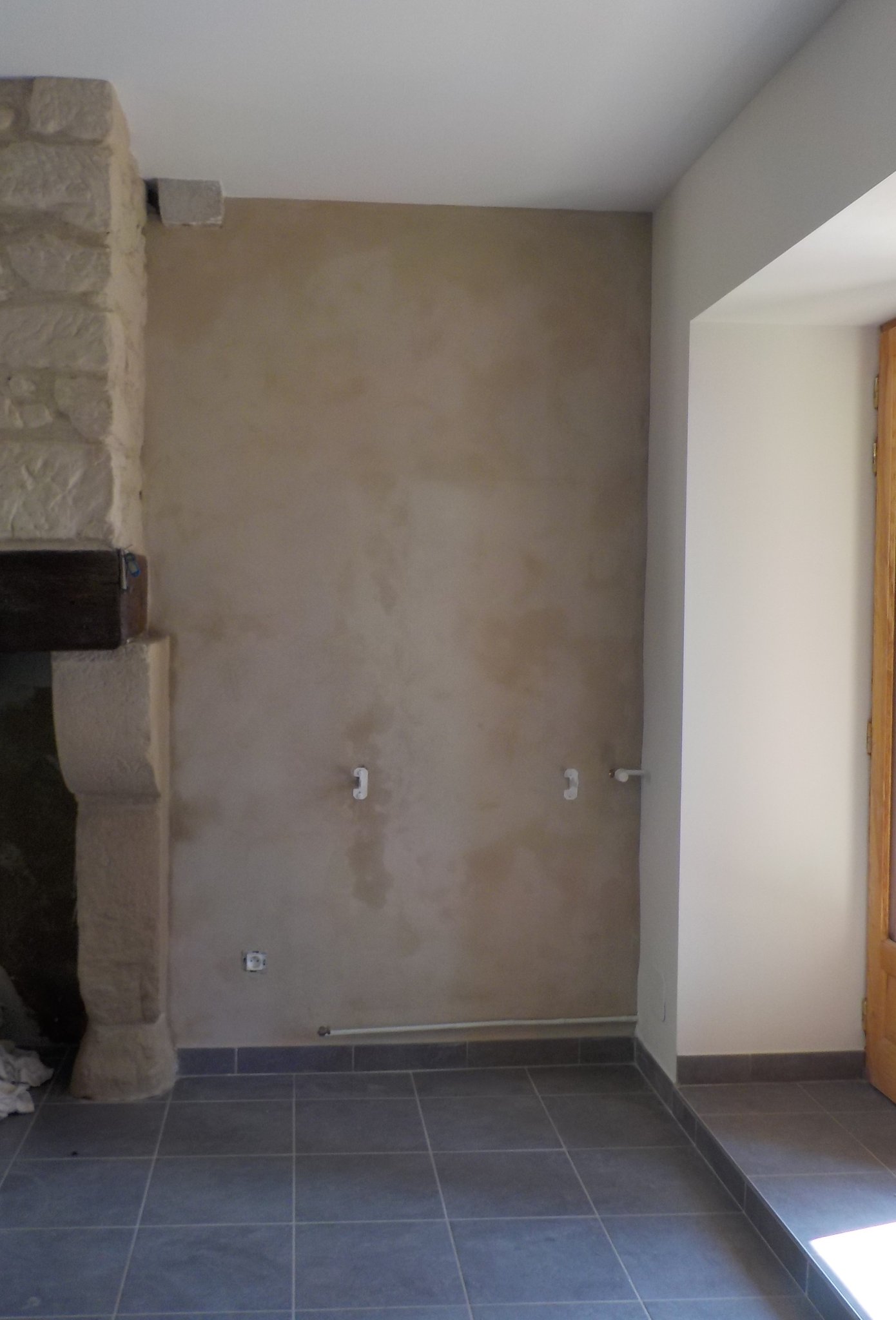 finition lissée + badigeon