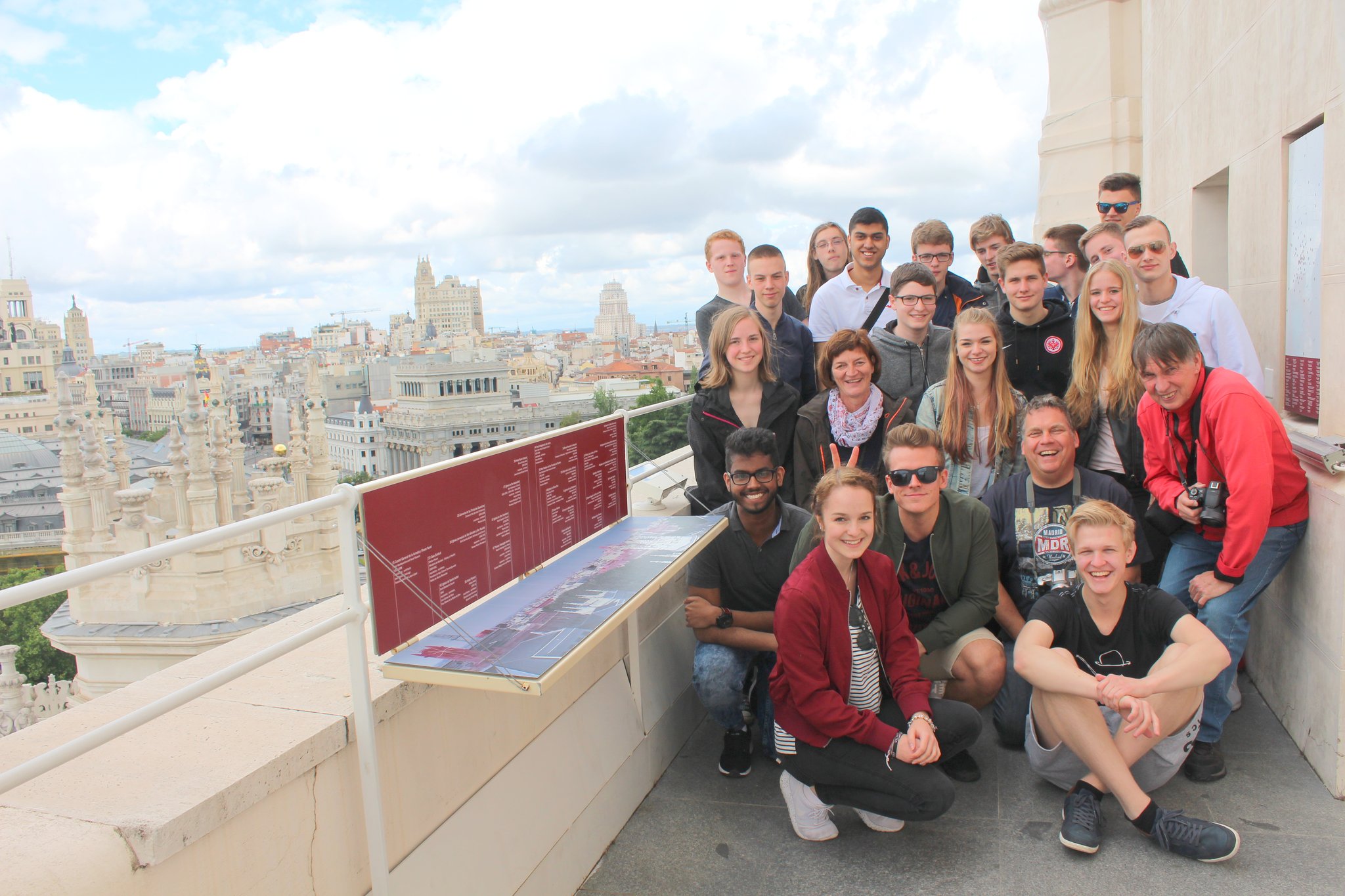 Spanischkurs in Madrid, 2. Reihe rechts Hr. Brendel, links daneben Hr. Peppler